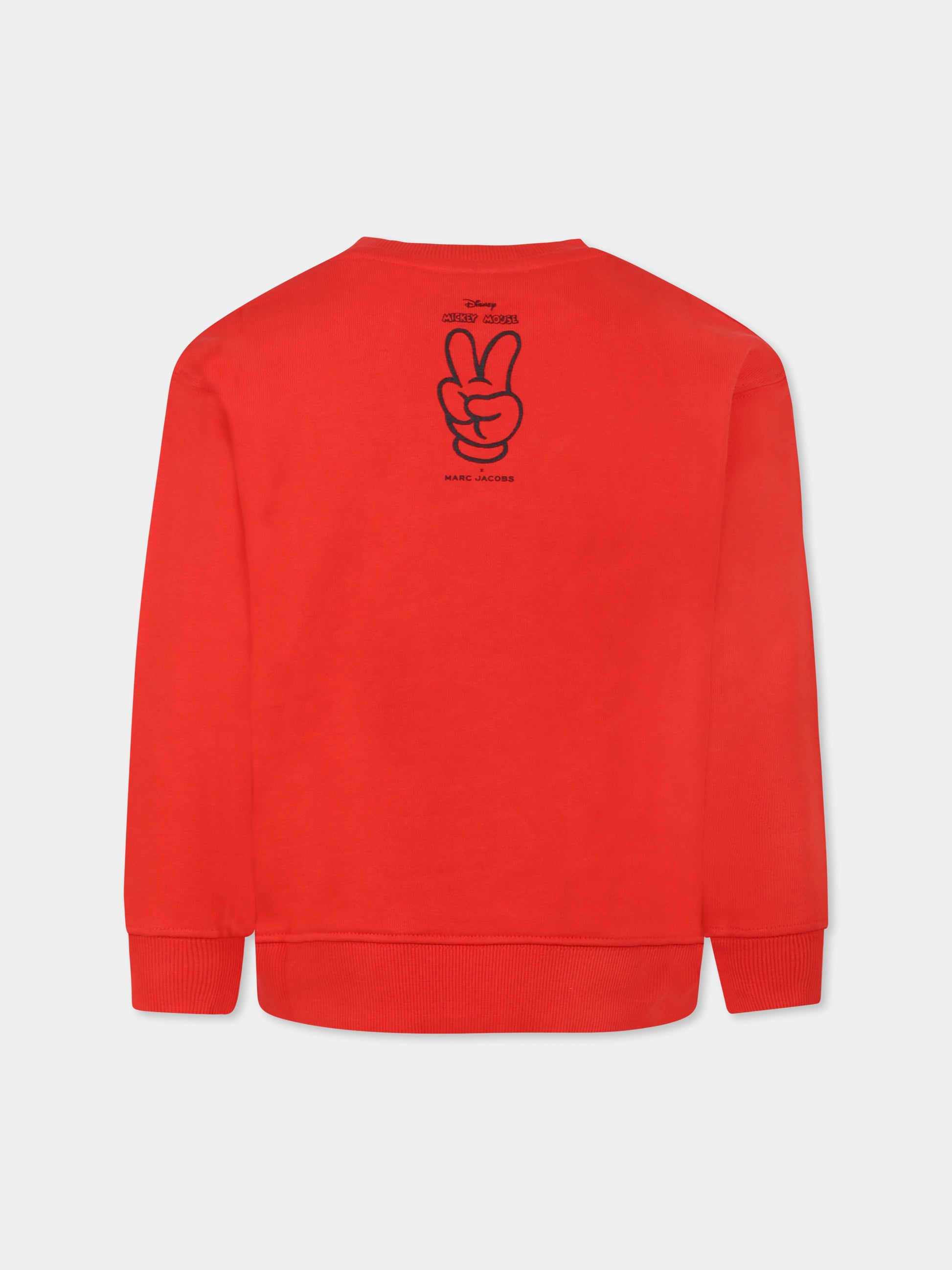 Felpa rossa per bambino con Topolino,Marc Jacobs,W60549 992