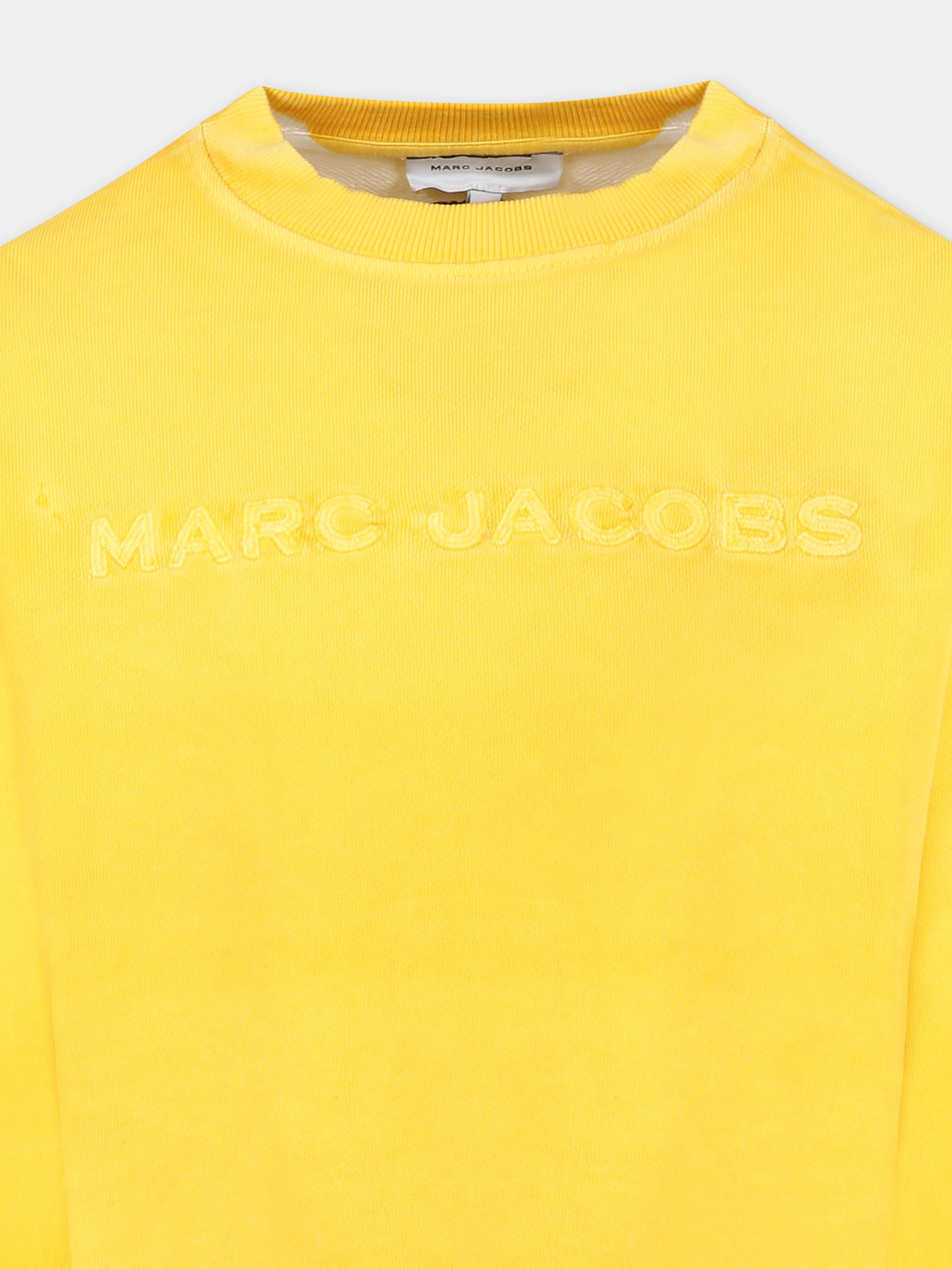 Felpa gialla per bambini con logo,Marc Jacobs,W60435 526