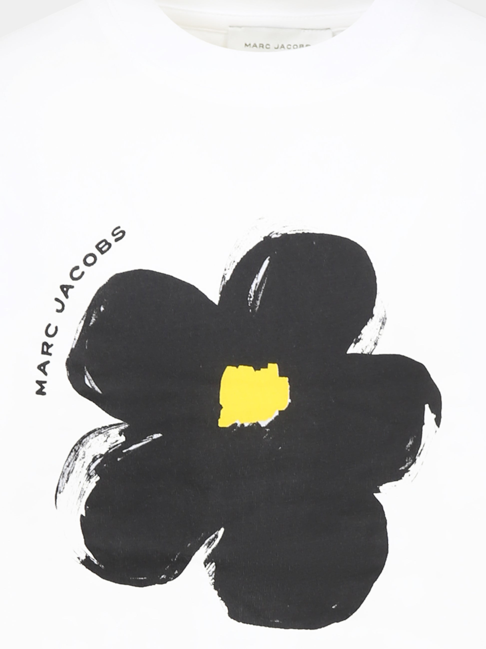 T-shirt bianca per bambina con fiore,Marc Jacobs,W60465 10P