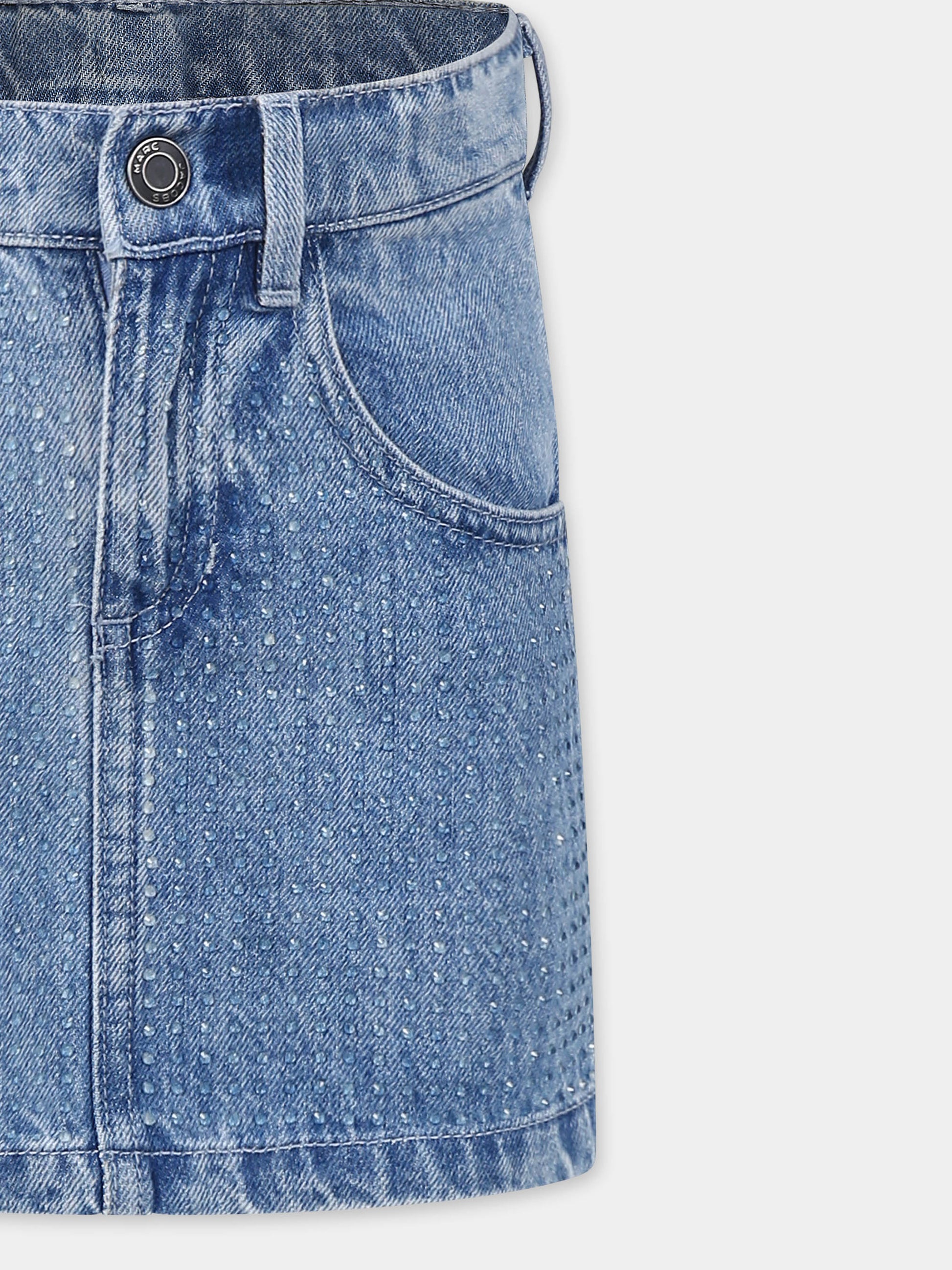 Jeans denim per bambina con strass,Marc Jacobs,W60539 Z10