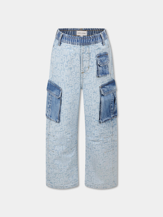 Jeans denim per bambino con logo,Marc Jacobs,W60538 Z10
