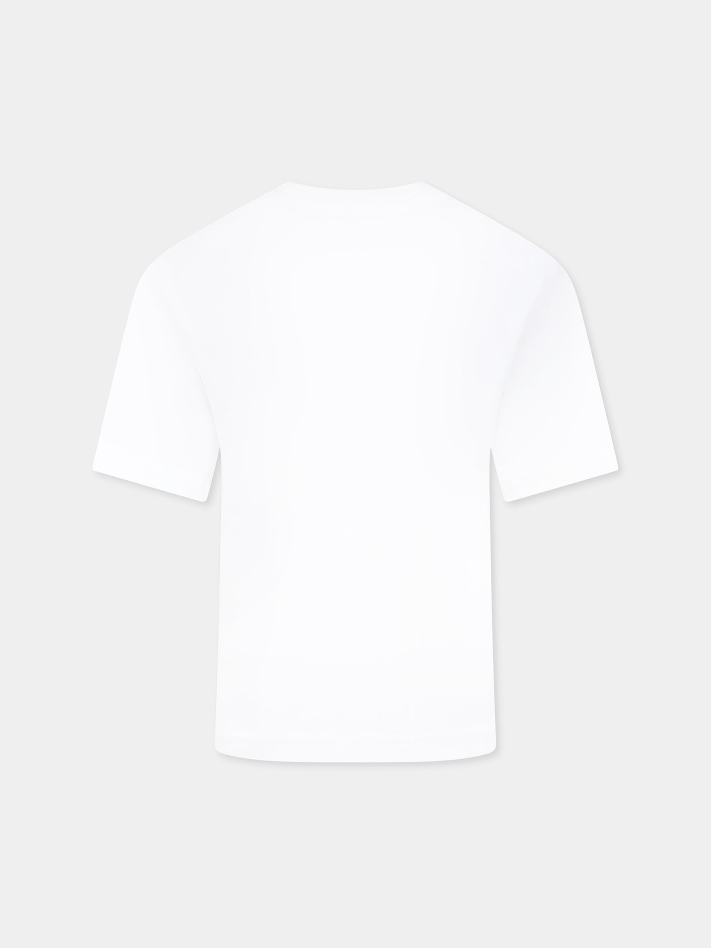 White t-shirt for boy with logo