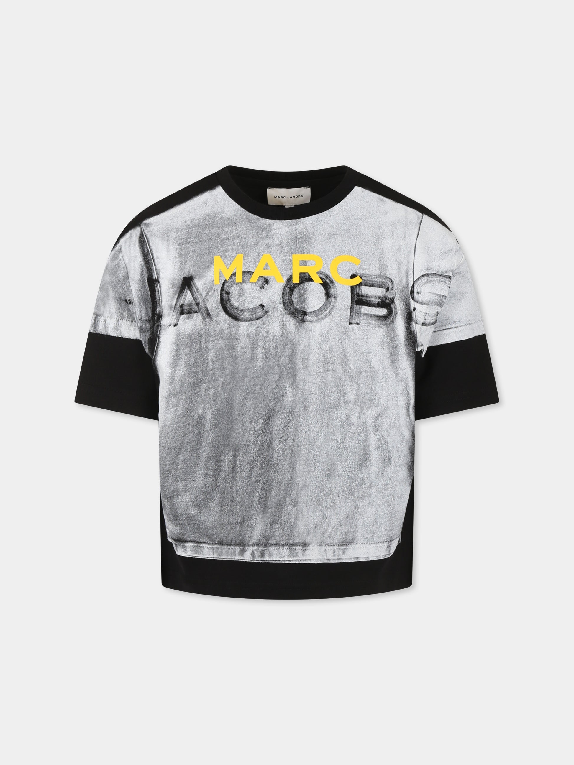 T-shirt bianca per bambino con logo,Marc Jacobs,W60456 09B