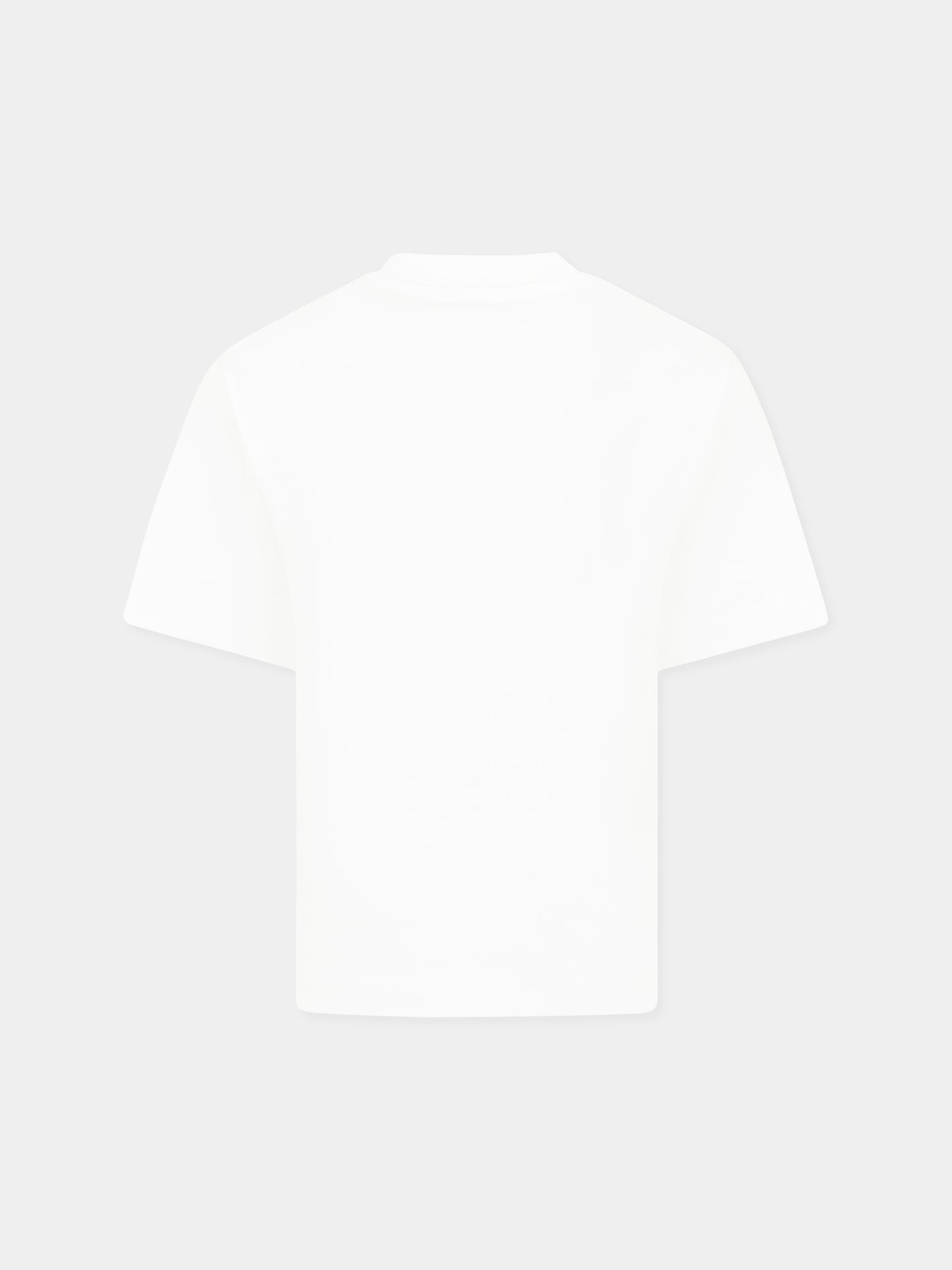 White t-shirt for boy with logo