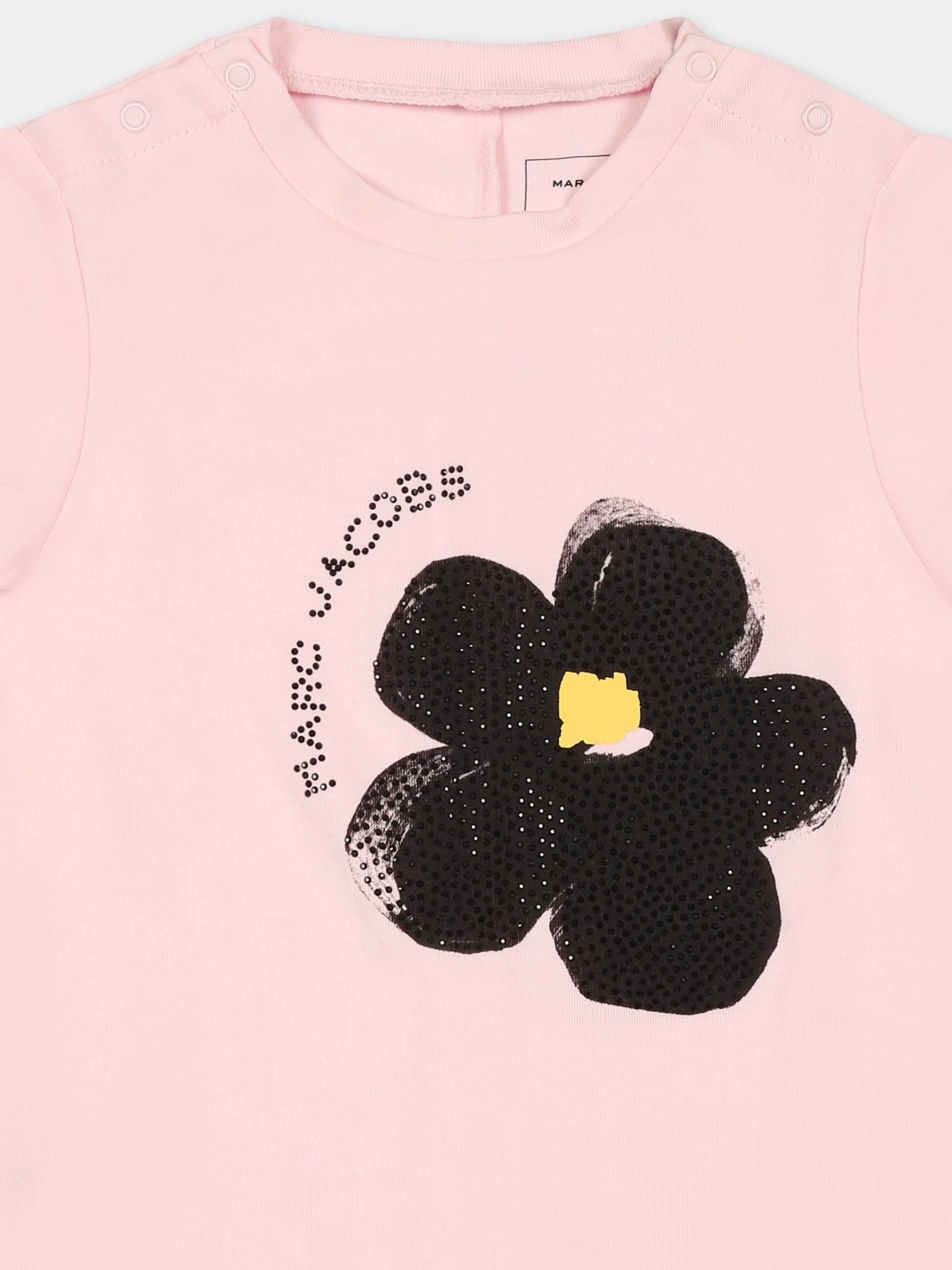 Pagliaccetto rosa per neonata con fiore,Marc Jacobs,W60550 475