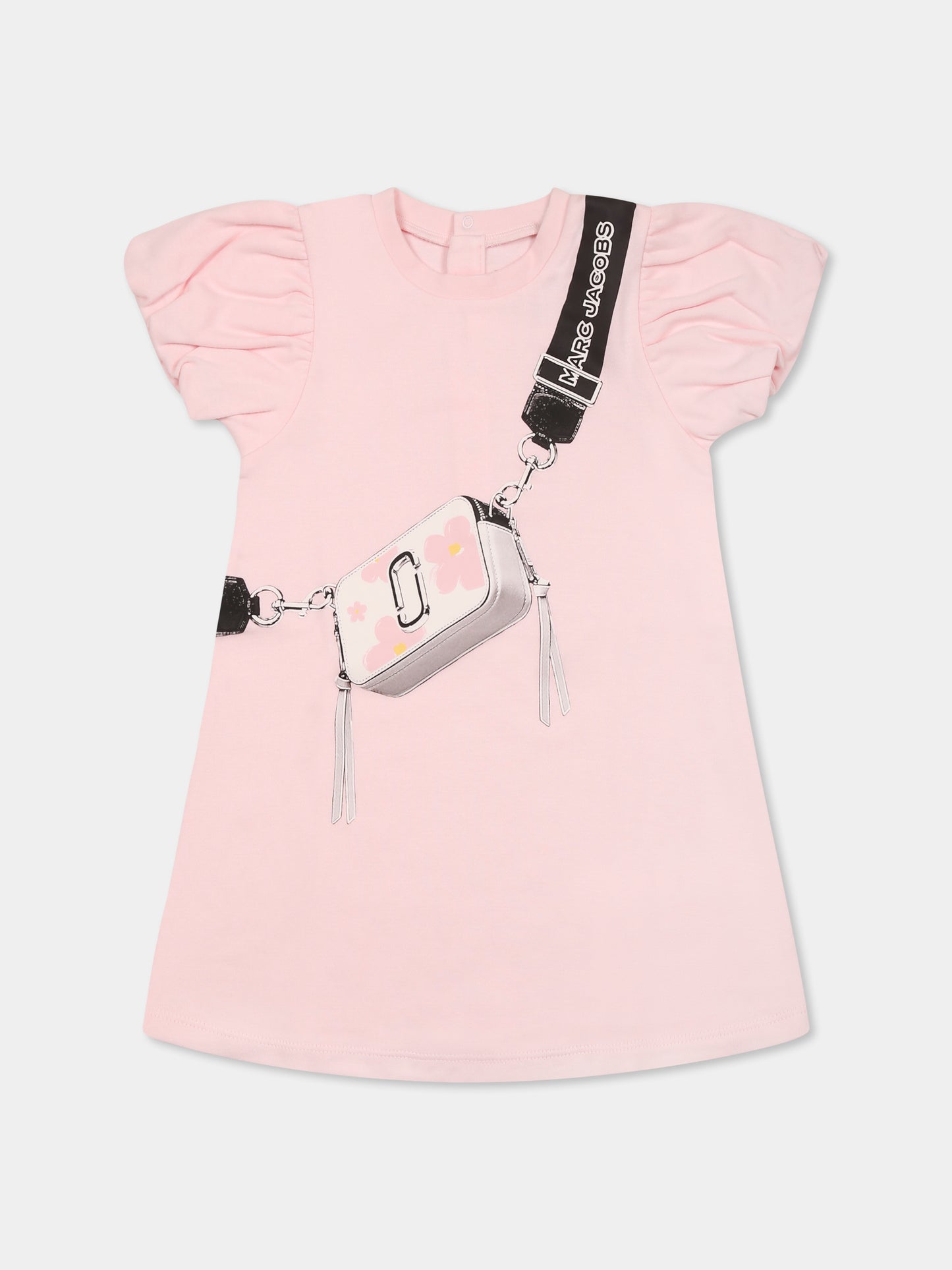 Vestito rosa per neonata con stampa borsa,Marc Jacobs,W60507 475