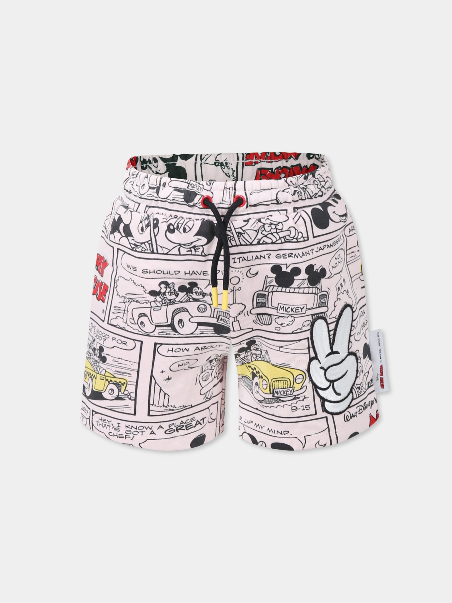 Shorts rosa per bambina con stampa Topolino,Marc Jacobs,W60488 475