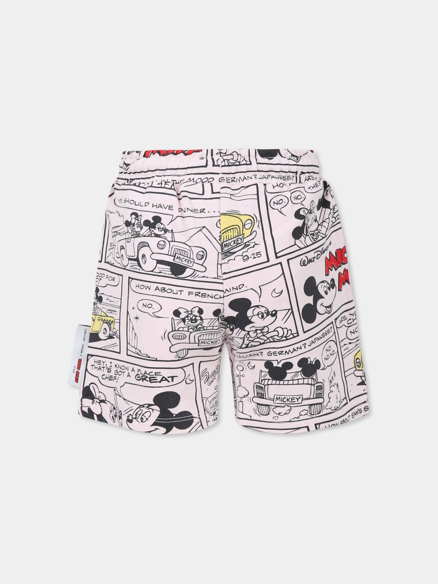 Shorts rosa per bambina con stampa Topolino,Marc Jacobs,W60488 475