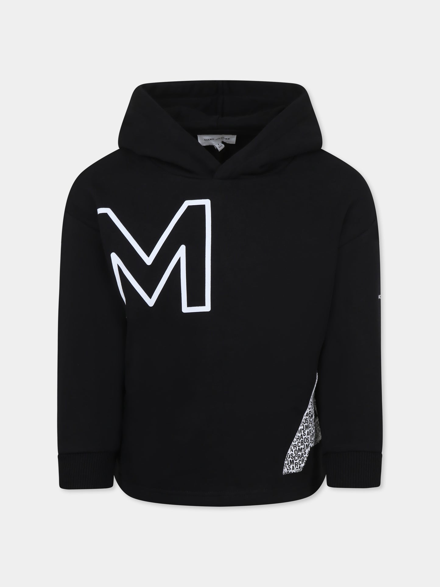 Felpa nera per bambino con logo,Marc Jacobs,W60431 09B
