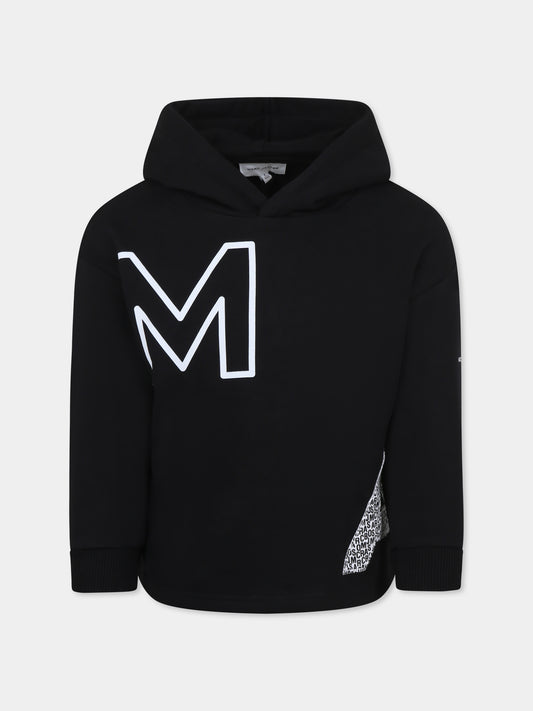 Felpa nera per bambino con logo,Marc Jacobs,W60431 09B