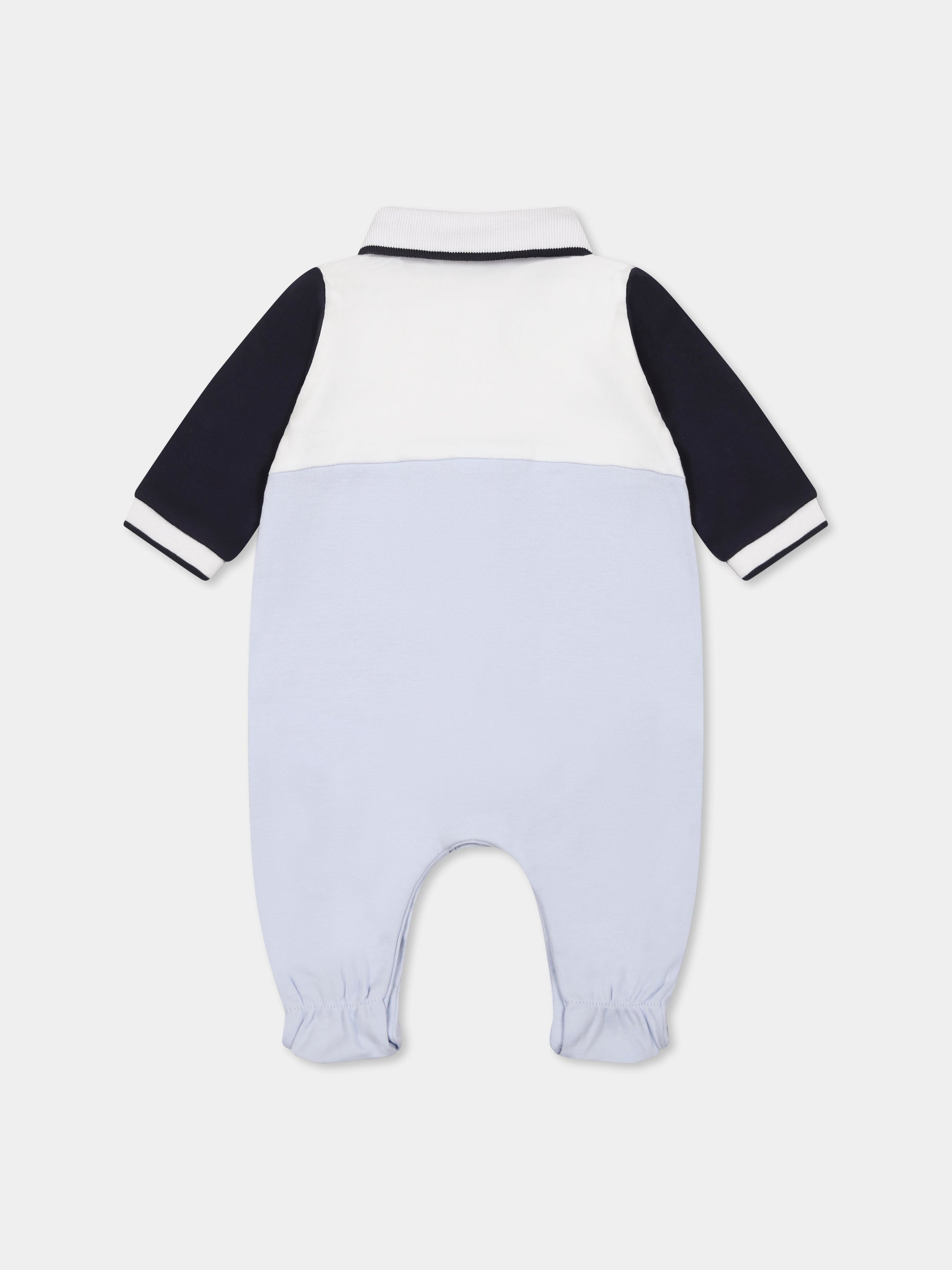 Tutina celeste per neonato con logo,Boss,J52200 771