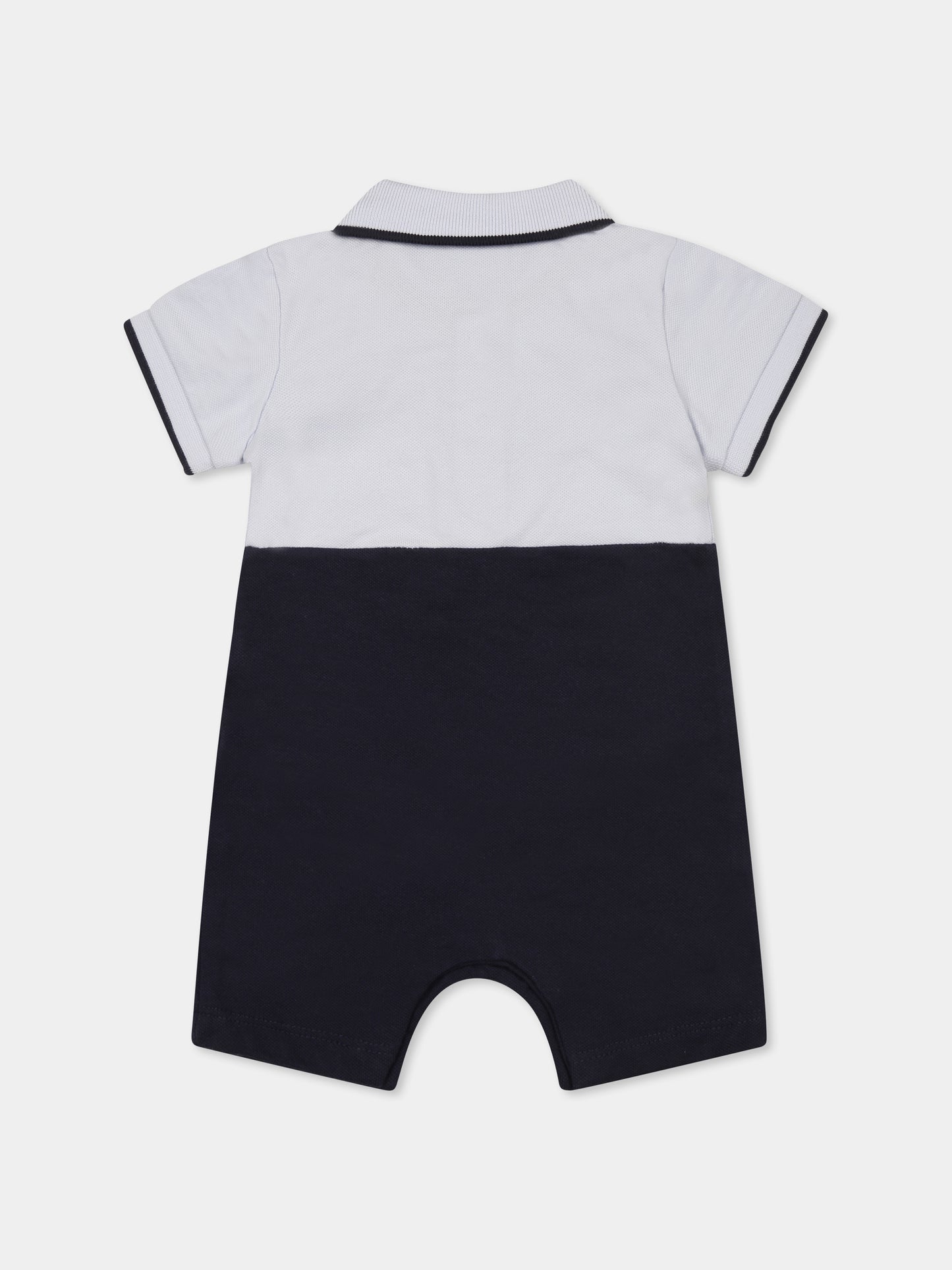 Pagliaccetto blu per neonato con logo,Boss,J52207 849