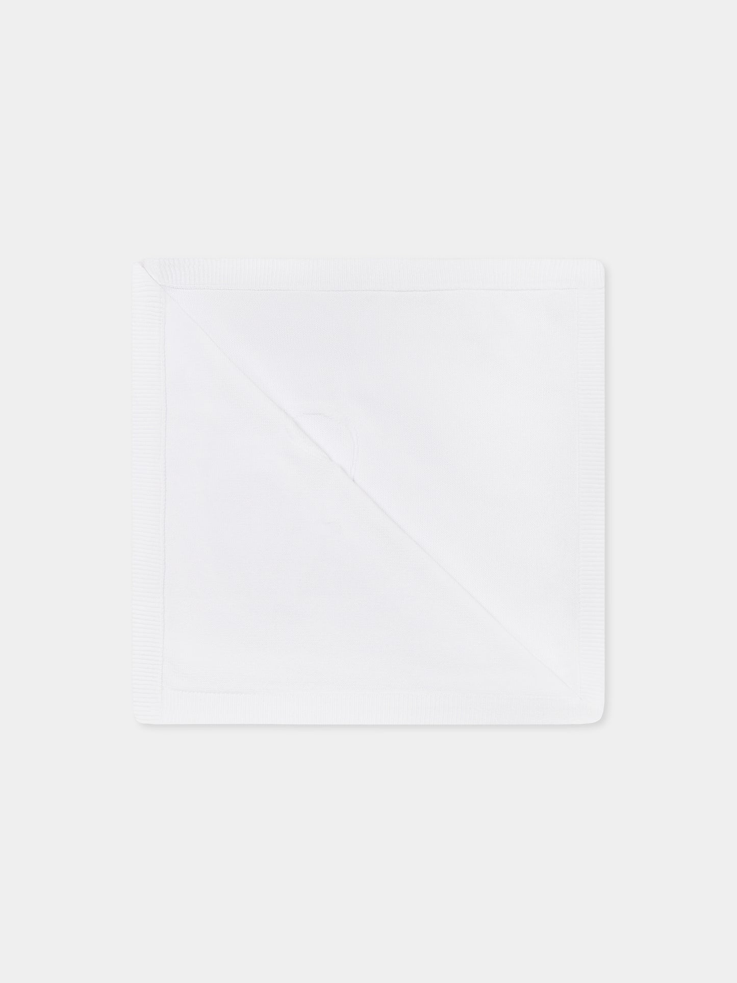 White blanket for baby boy with panda