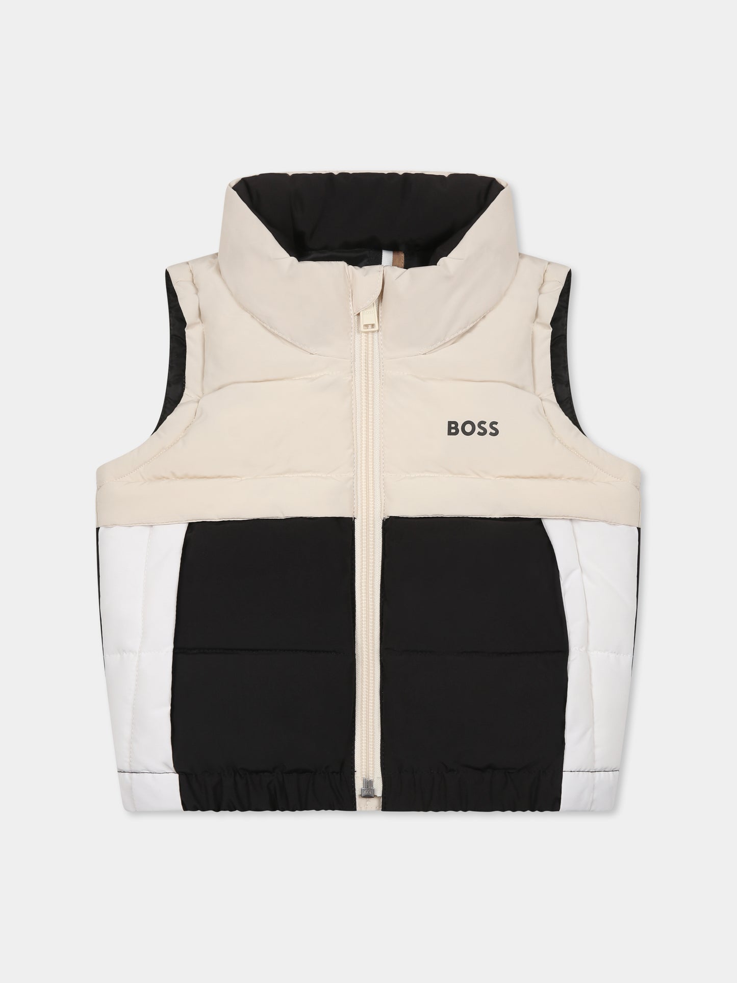 Gilet multicolor per neonato con logo,Boss,J52121 21C