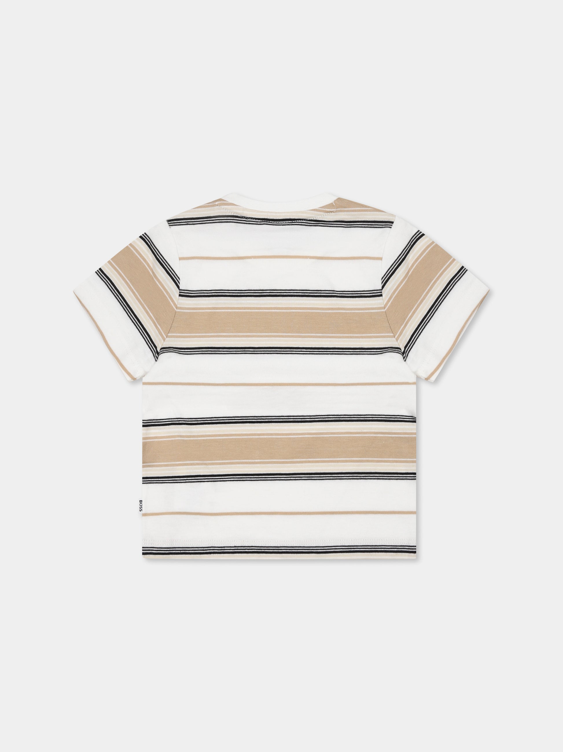 T-shirt bianca per neonato con logo,Boss,J52116 249