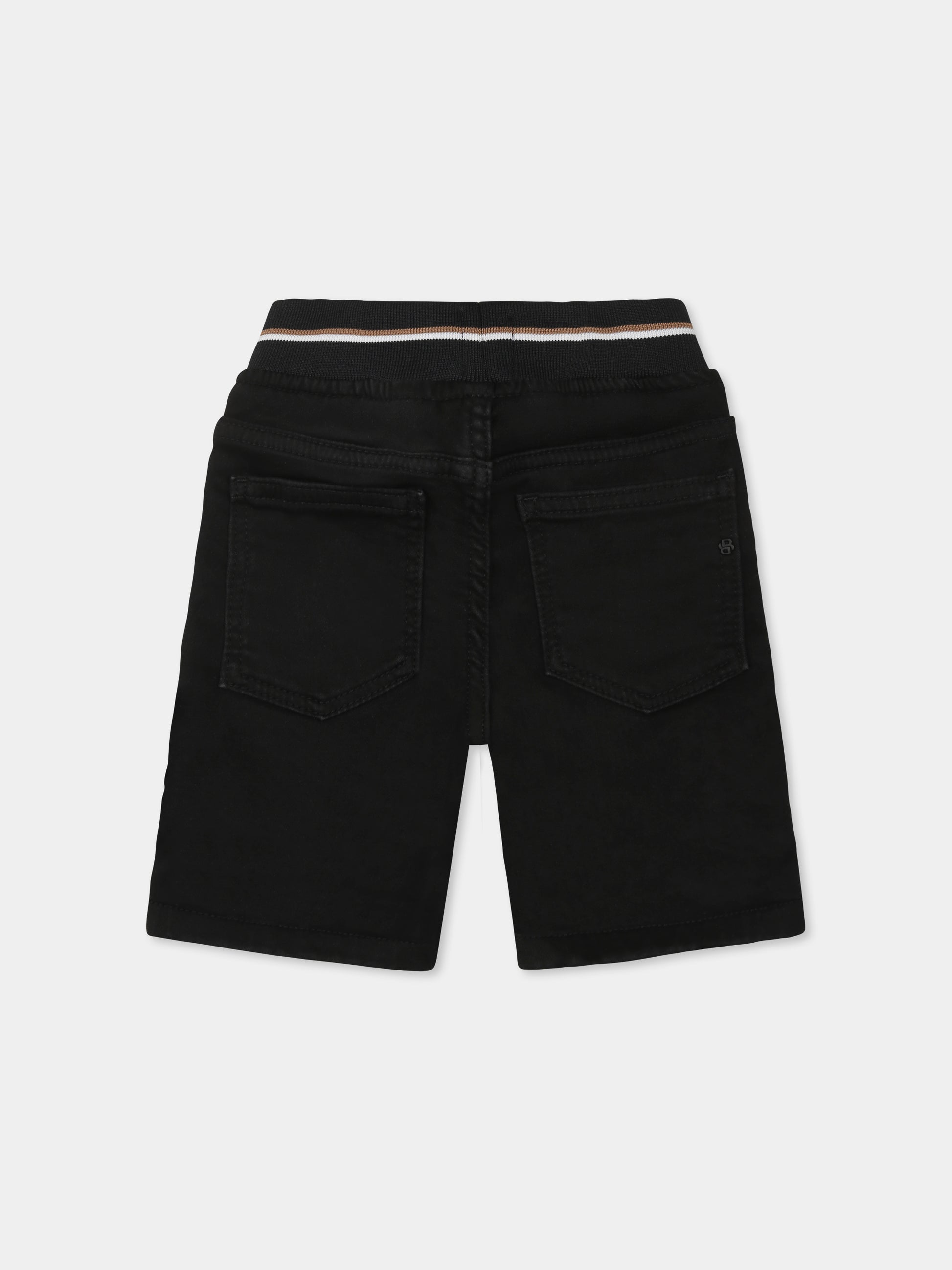 Shorts neri per neonato con logo,Boss,J52091 Z11