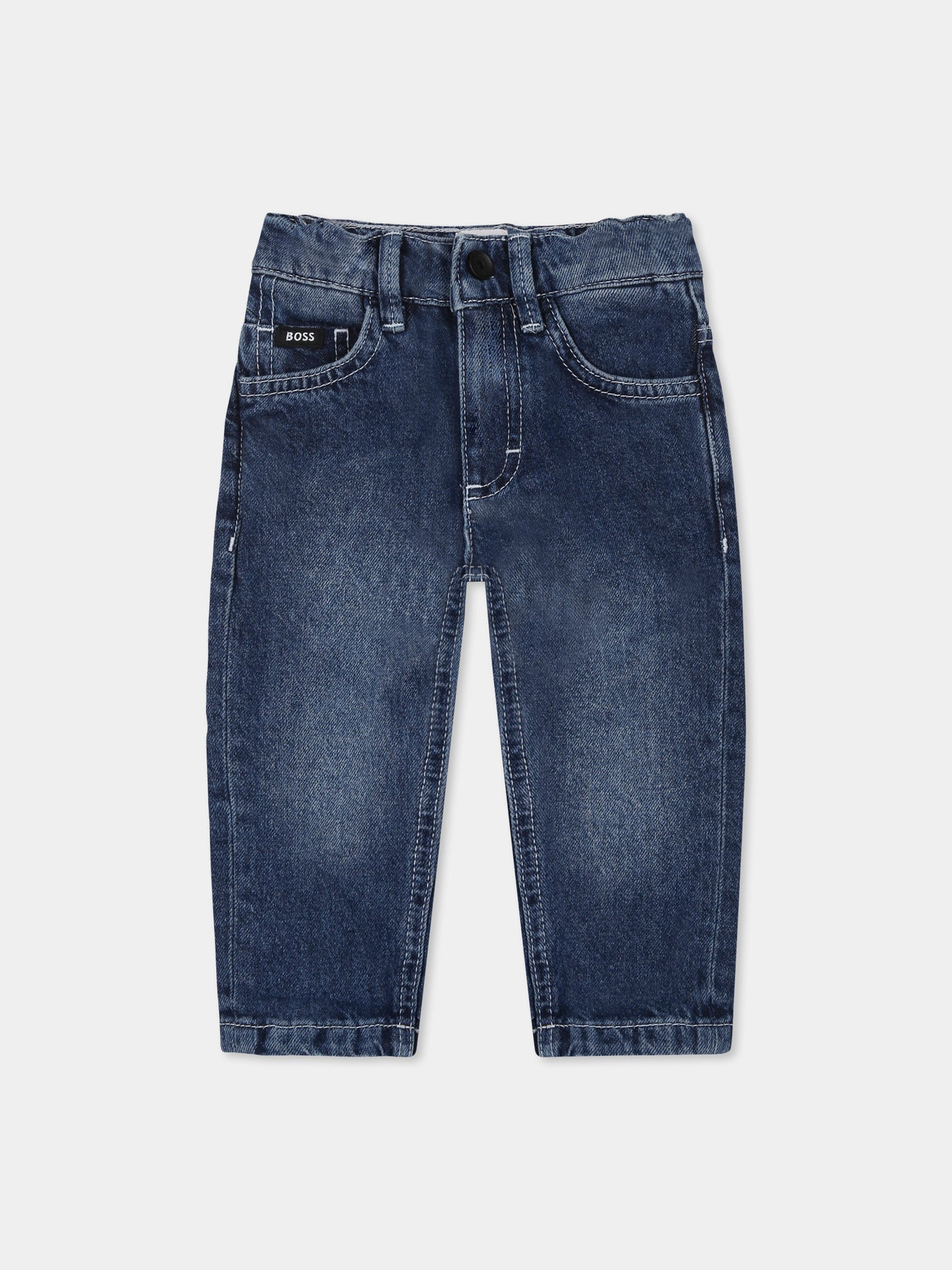 Jeans denim per neonato con logo,Boss,J52081 Z07