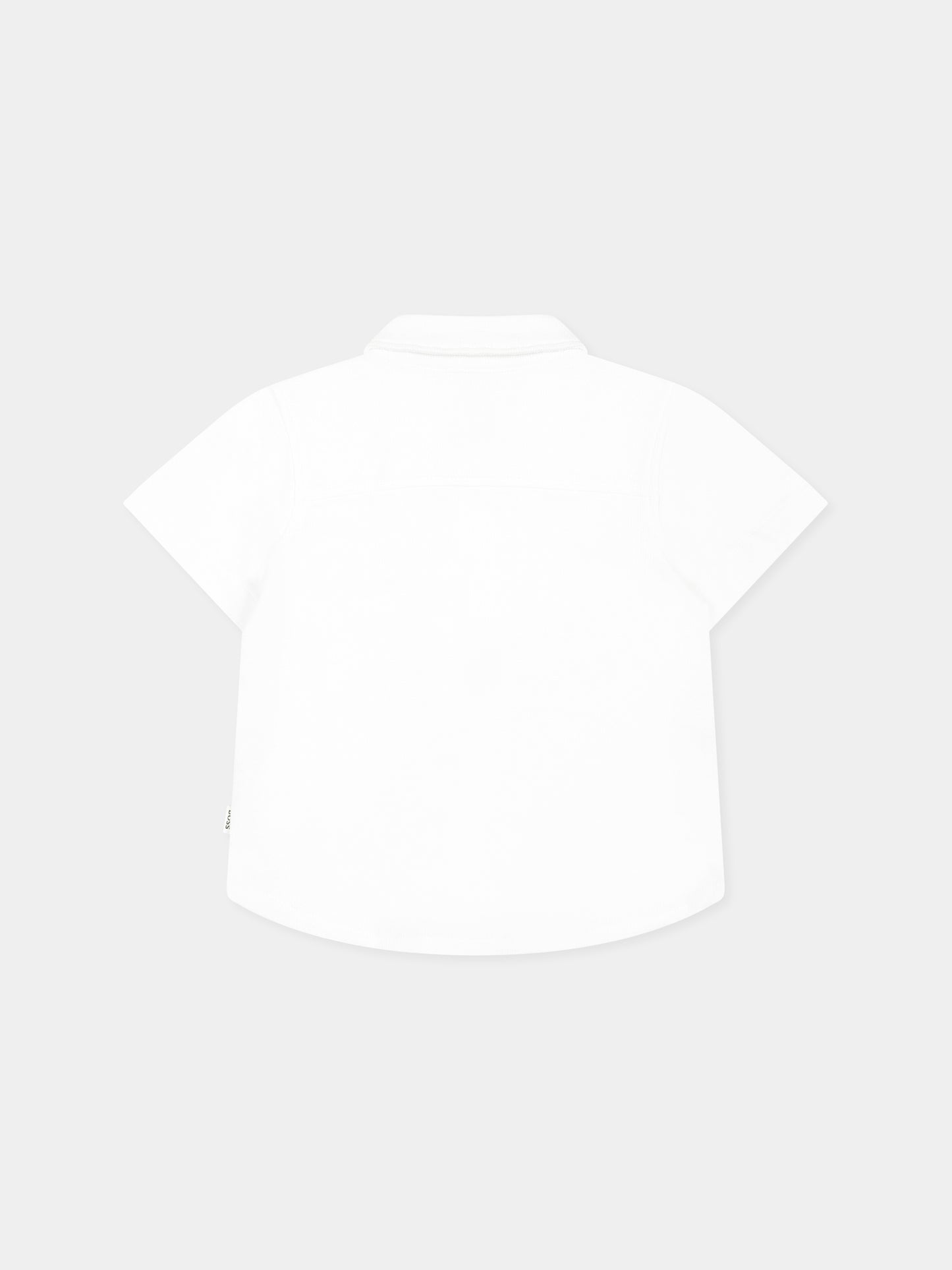 Camicia bianca per neonato con logo,Boss,J52092 10P
