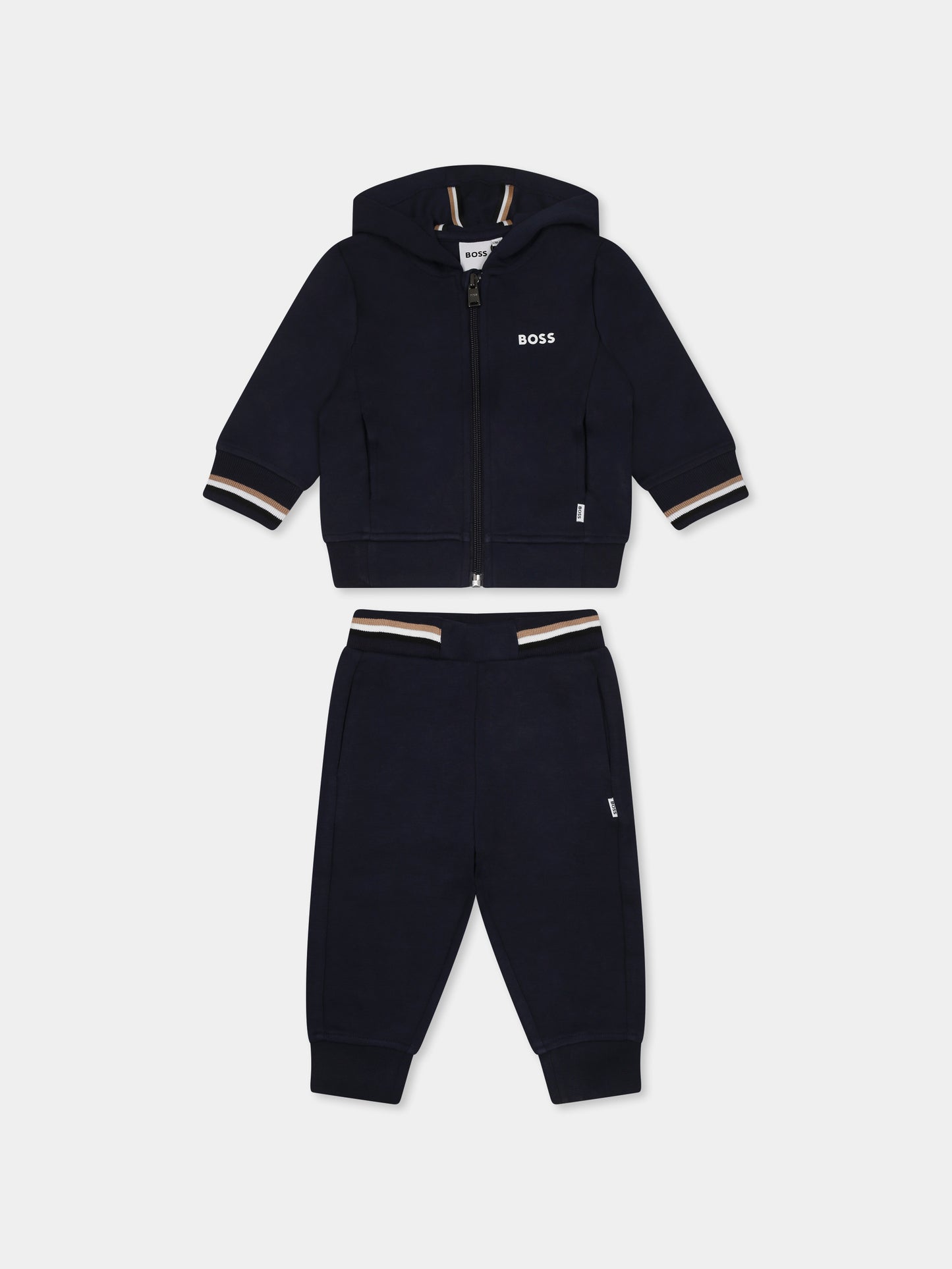 Completo blu per neonato con logo,Boss,J52126 849