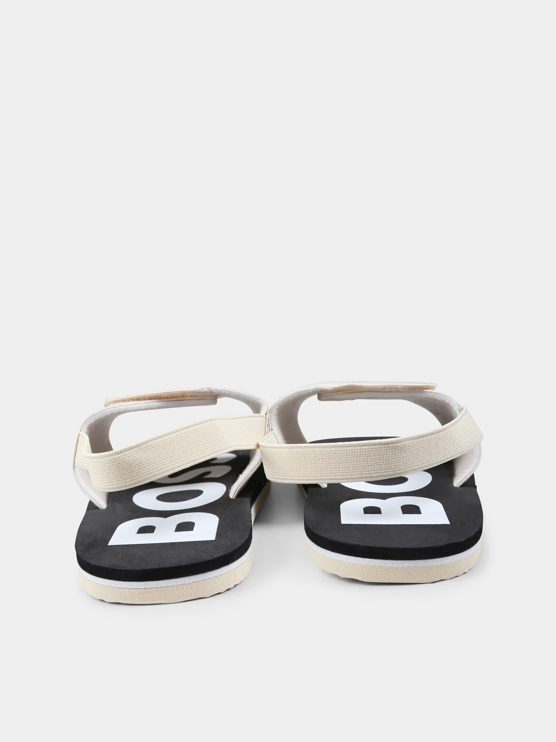 Sandali beige per bambino con logo,Boss,J52156 249