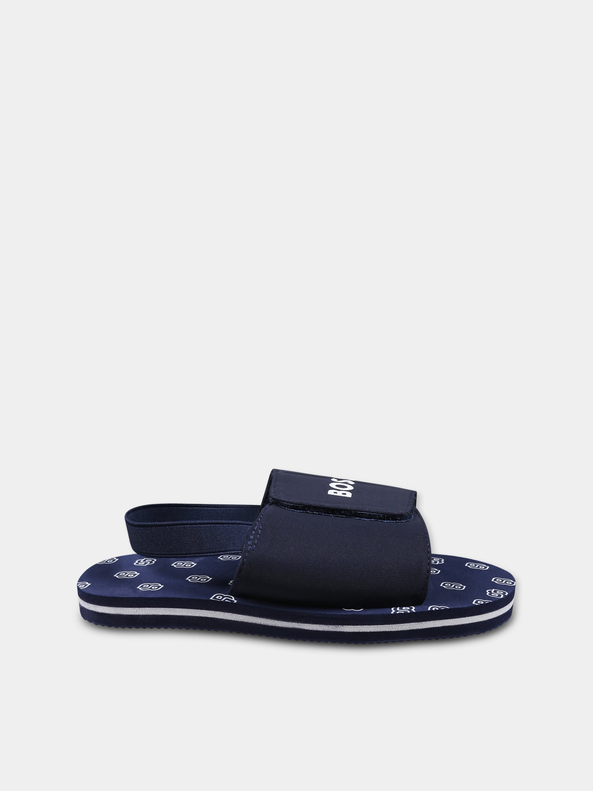 Sandali blu per bambino con logo,Boss,J52156 849