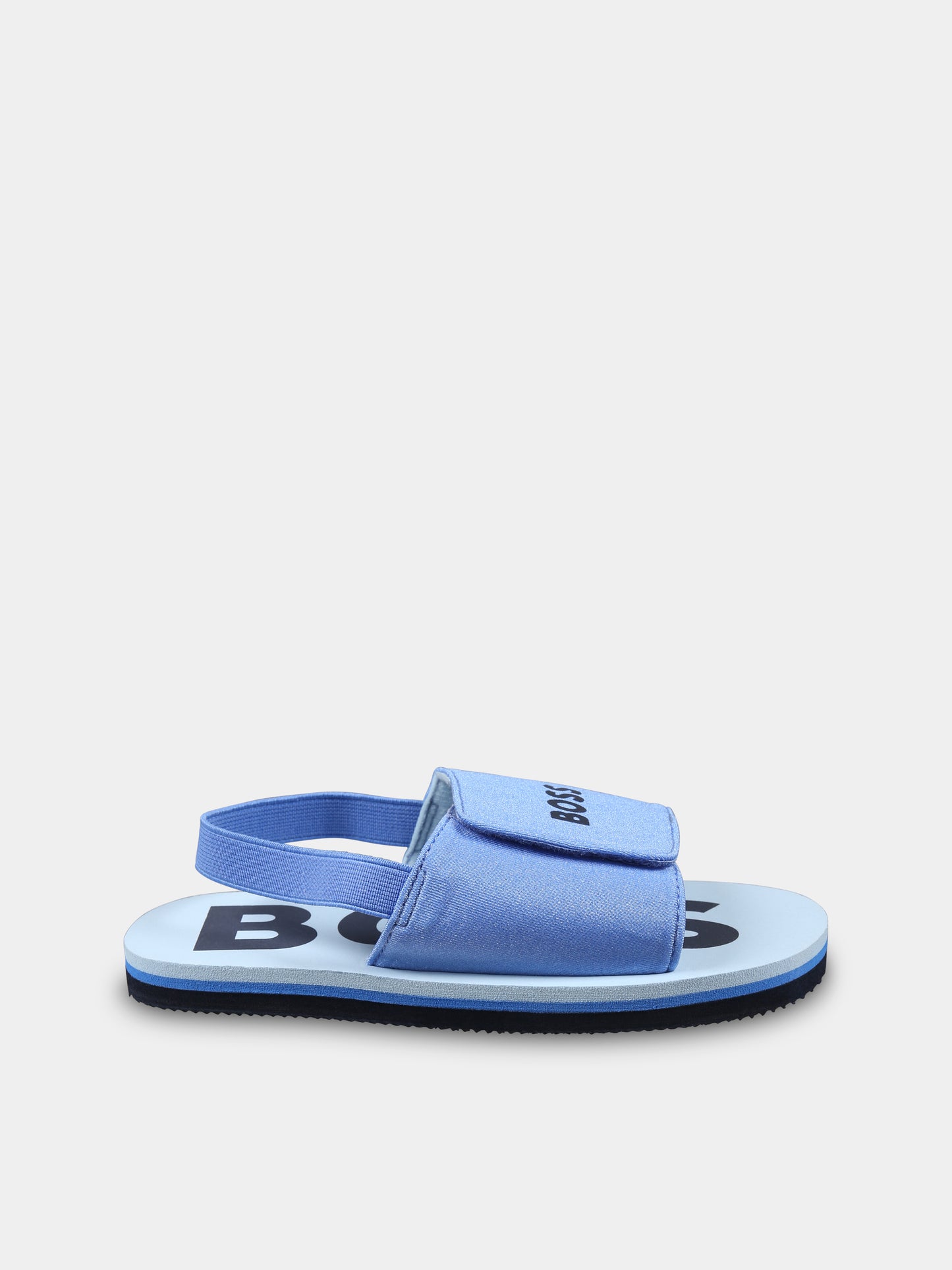 Sandali celesti per bambino con logo,Boss,J52156 84B