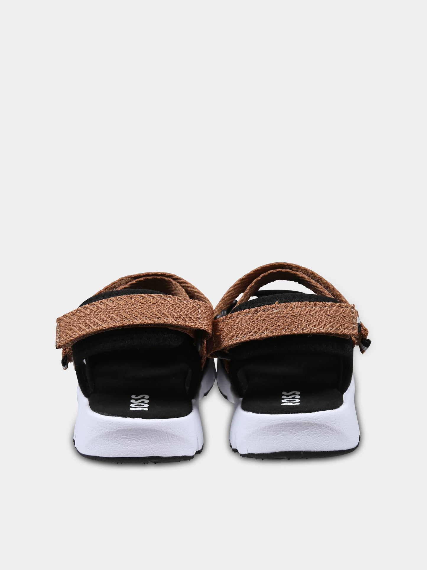 Sandali neri per bambino con logo,Boss,J52159 09B