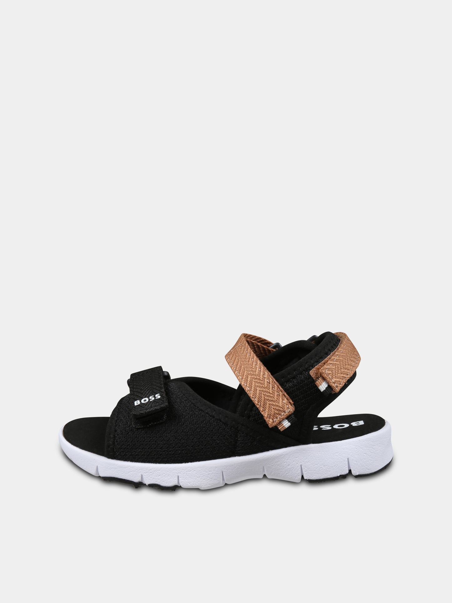 Sandali neri per bambino con logo,Boss,J52159 09B