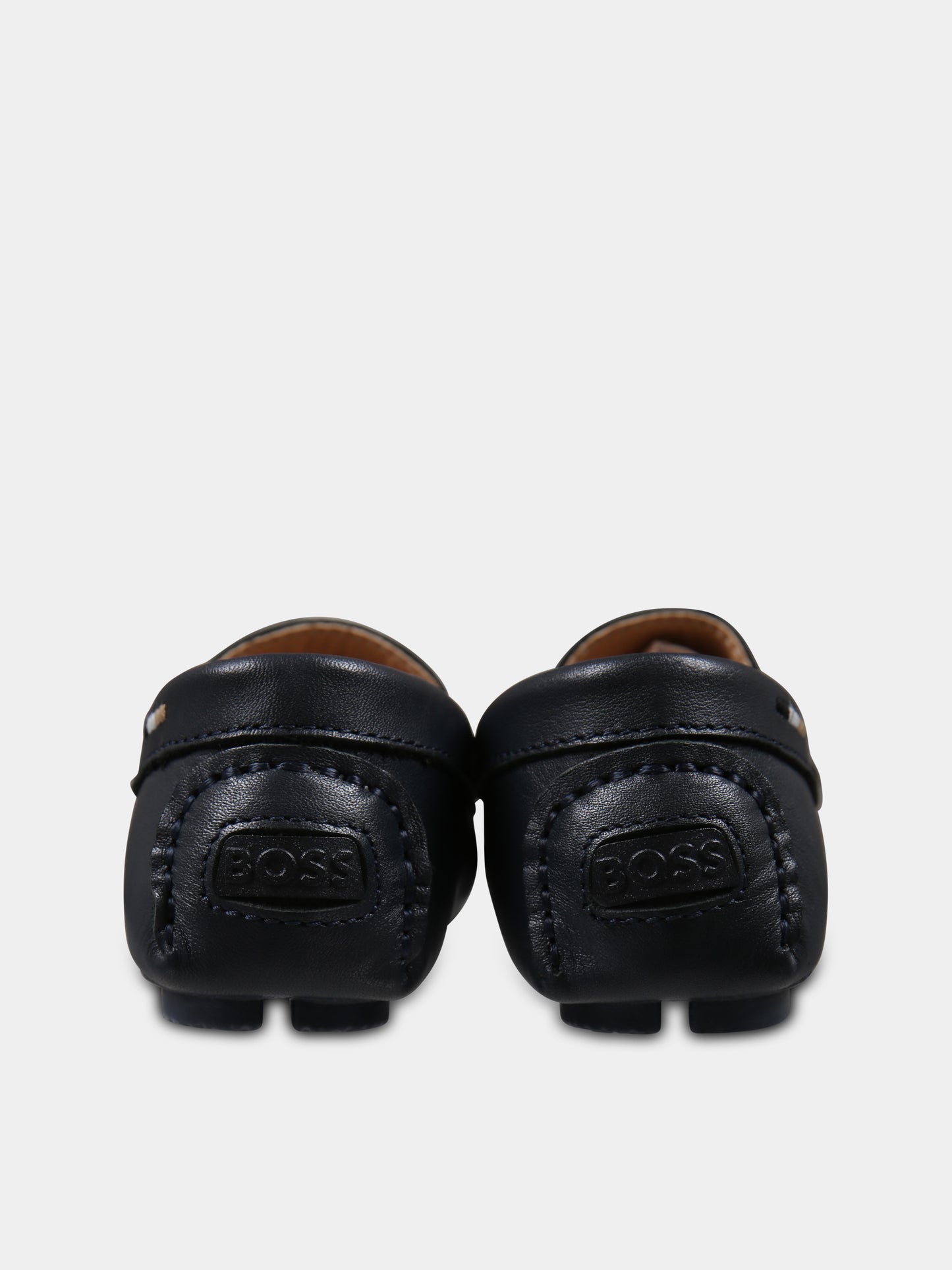 Mocassini blu per bambino con logo,Boss,J51651 849