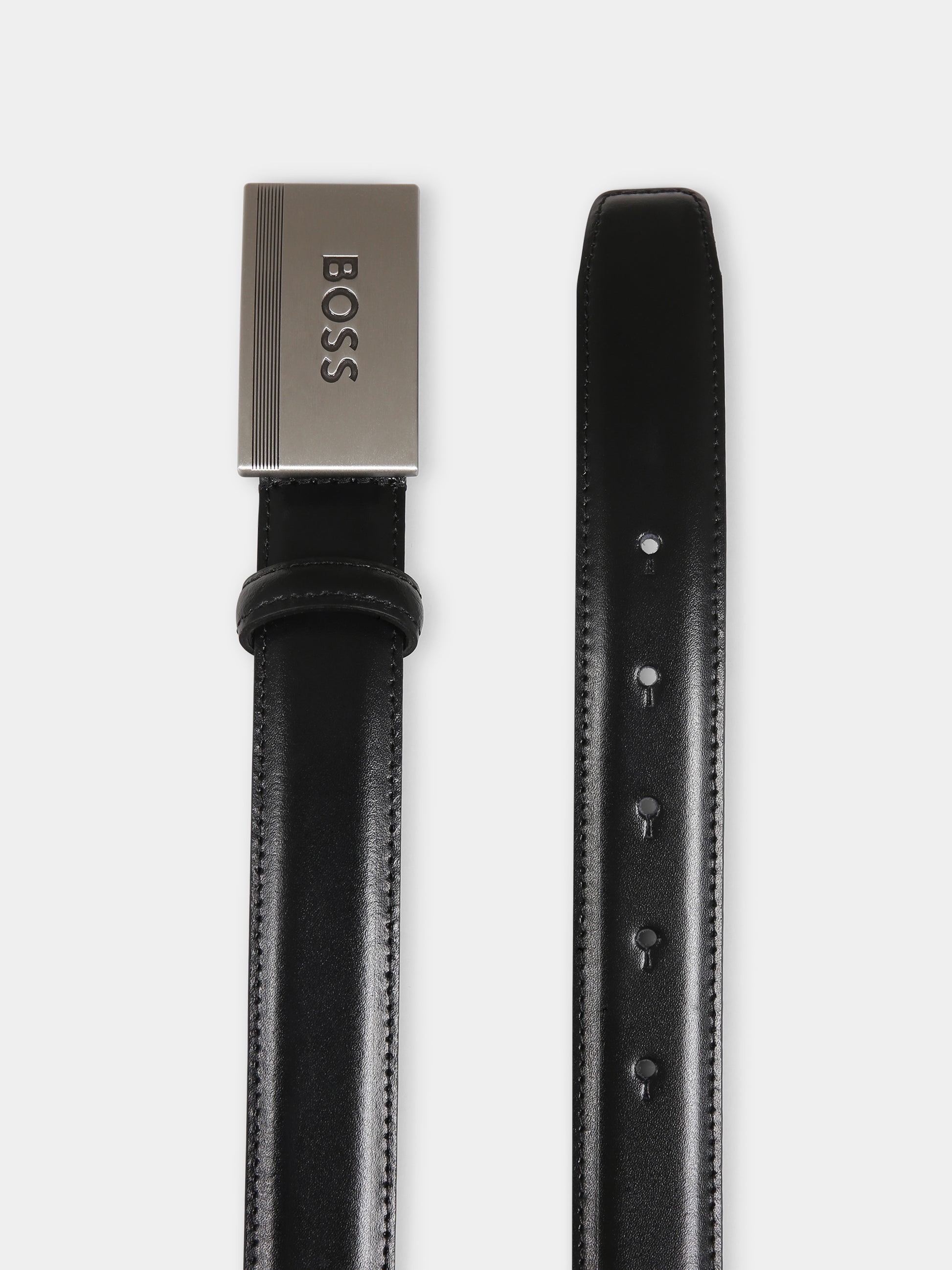 Cintura nera per bambino con logo,Boss,J51741 09B