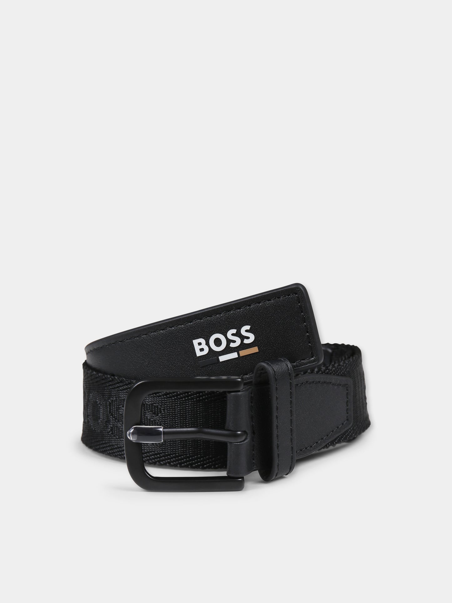 Cintura nera per bambino con logo,Boss,J51740 09B