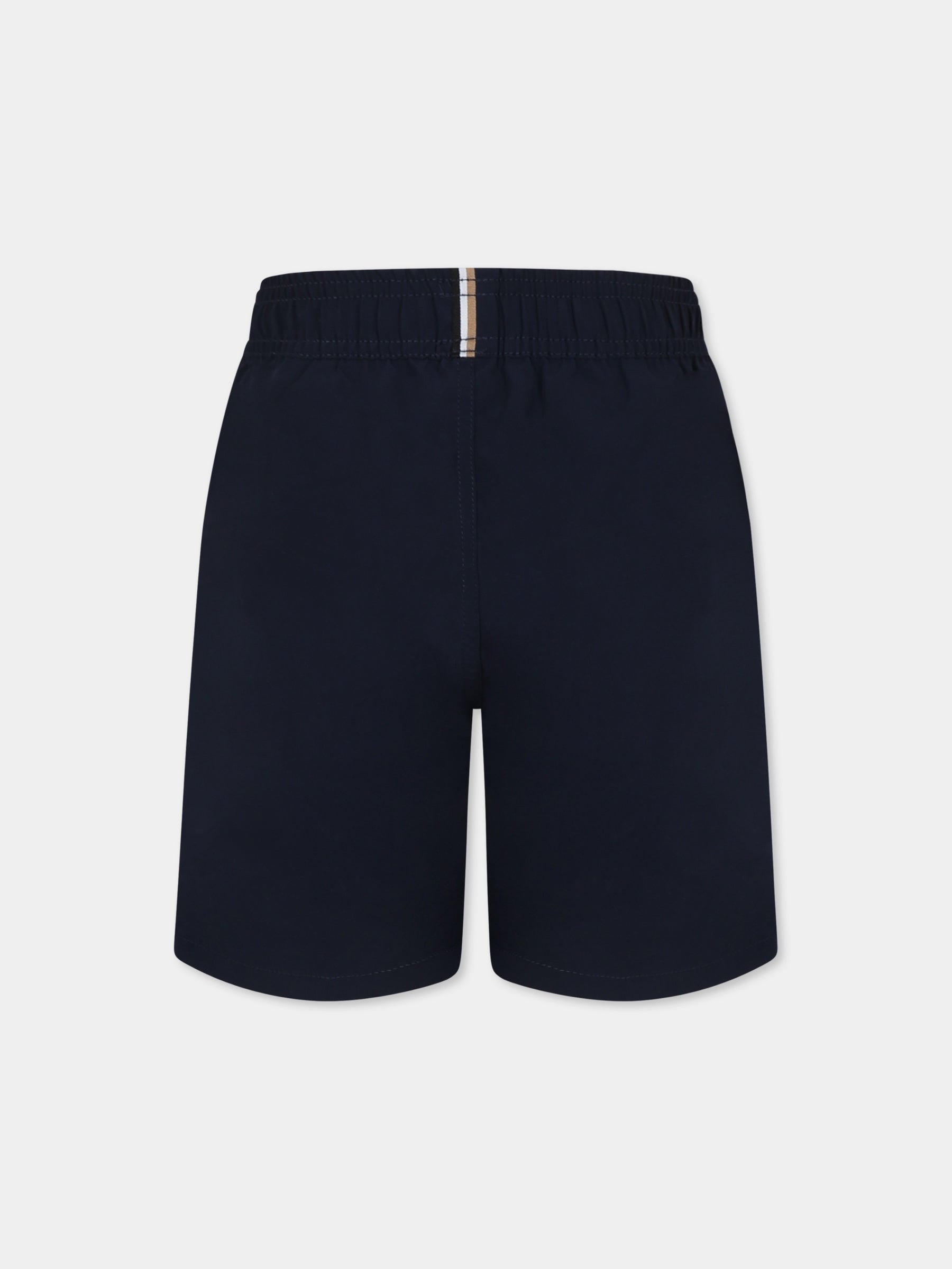 Boxer mare blu per bambino con logo,Boss,J51973 849