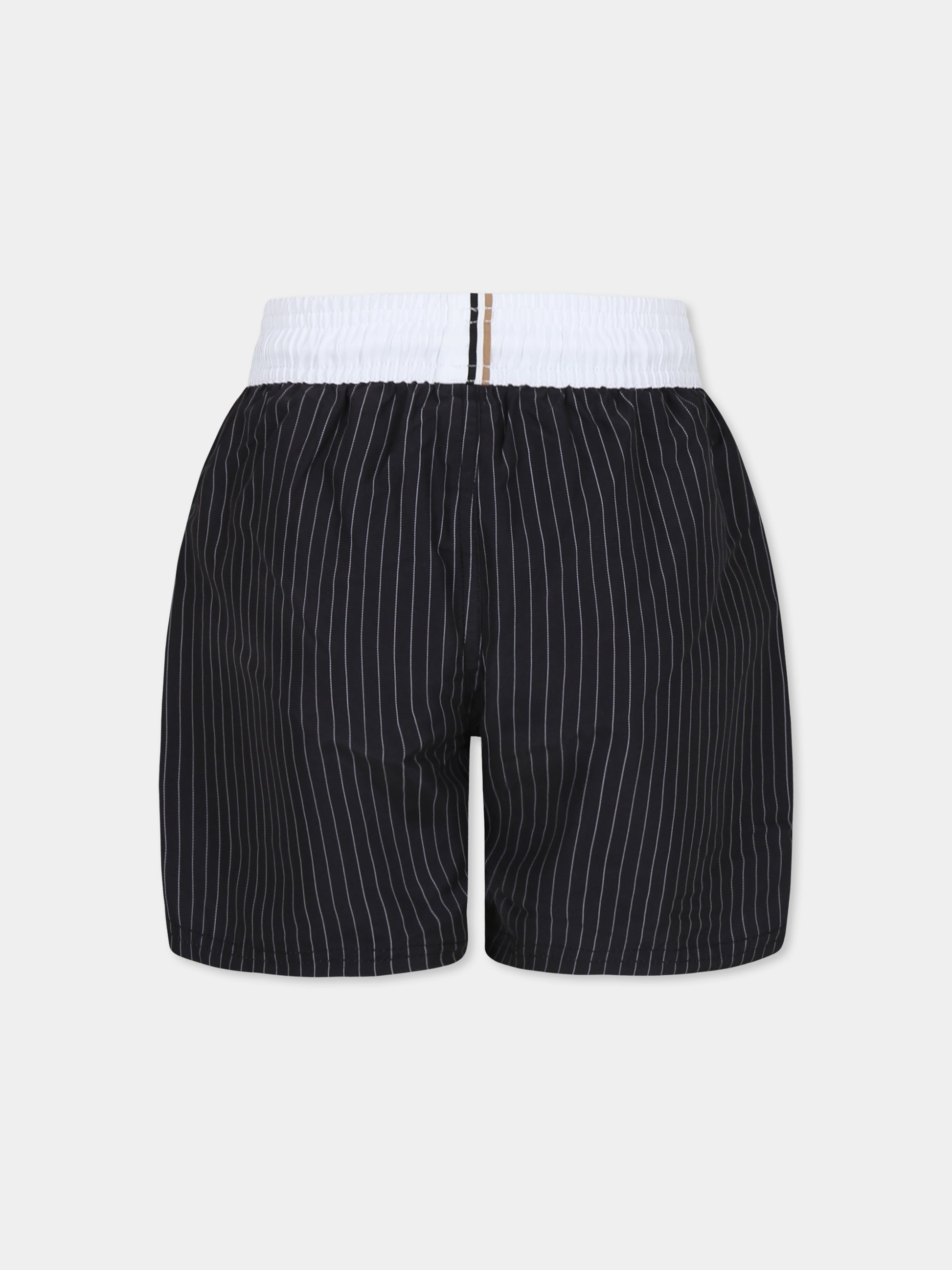 Boxer mare nero per bambino con logo,Boss,J51970 09B