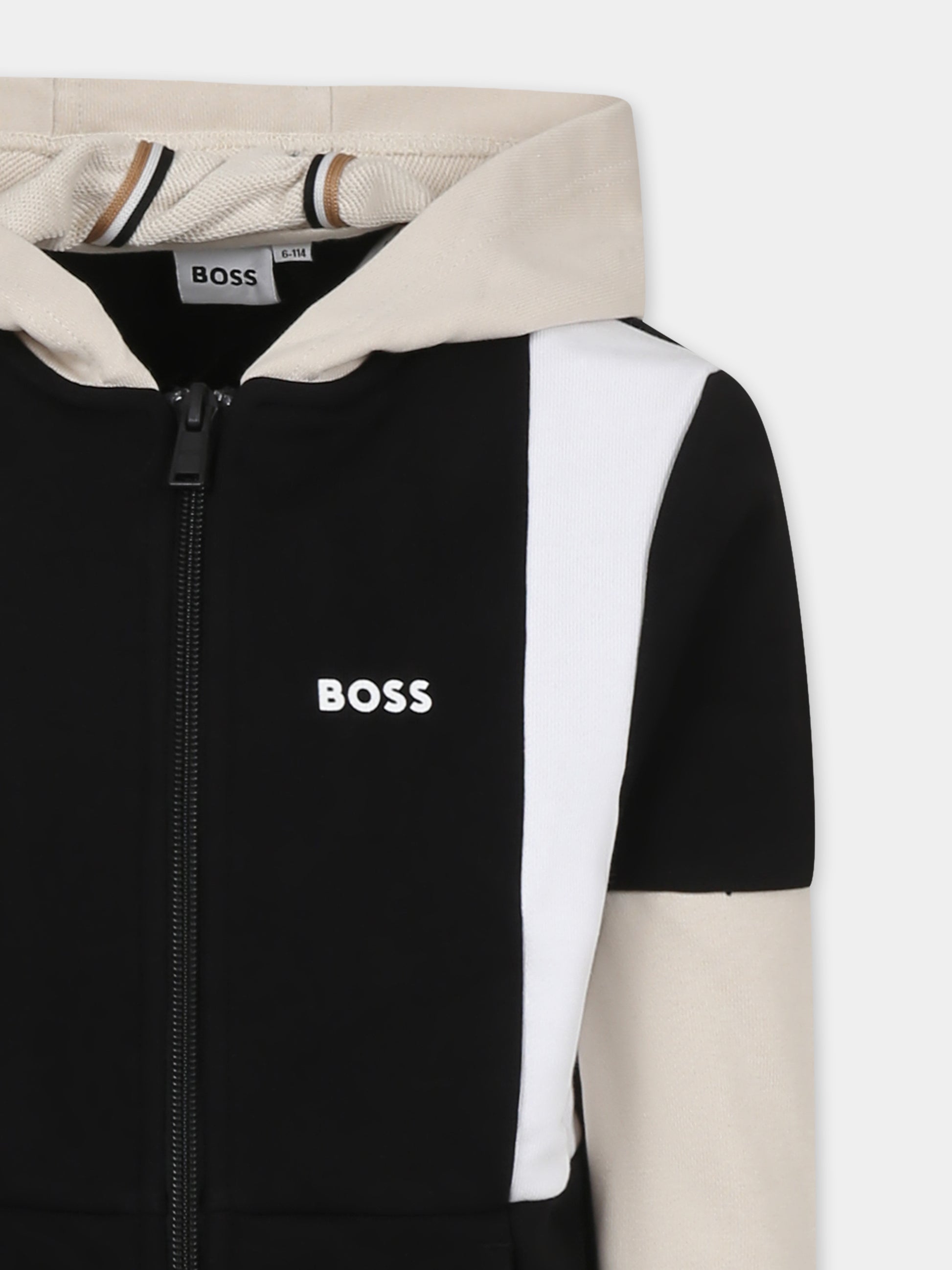 Completo nero per bambino con logo,Boss,J51966 09B