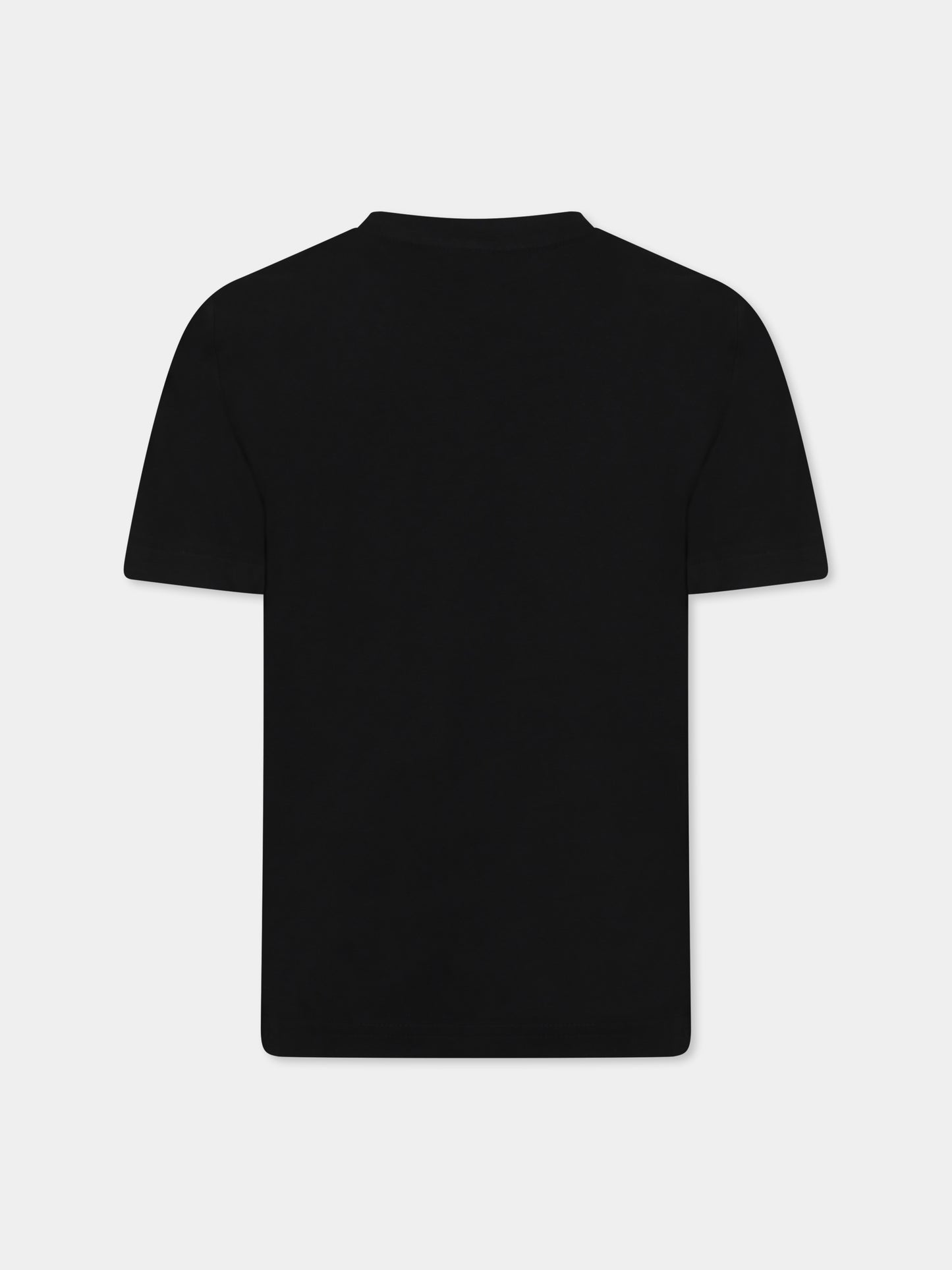 T-shirt nera per bambino con logo,Boss,J25P23 09B