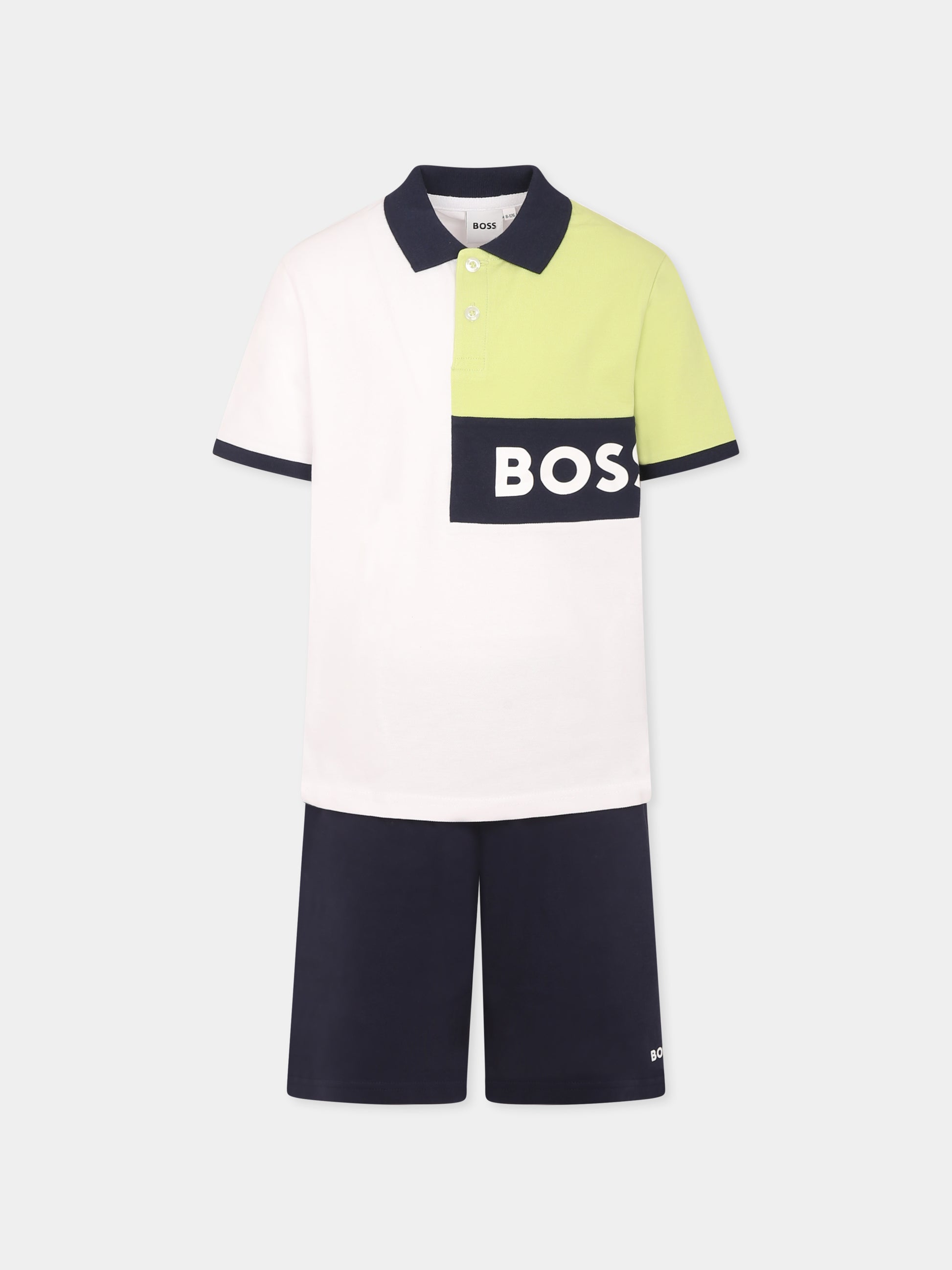 Completo multicolor per bambino con logo,Boss,J52065 849