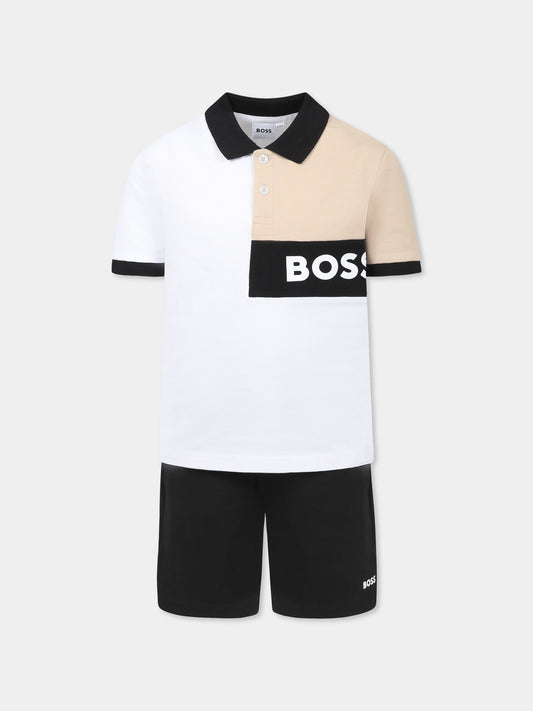 Completo multicolor per bambino con logo,Boss,J52065 09B