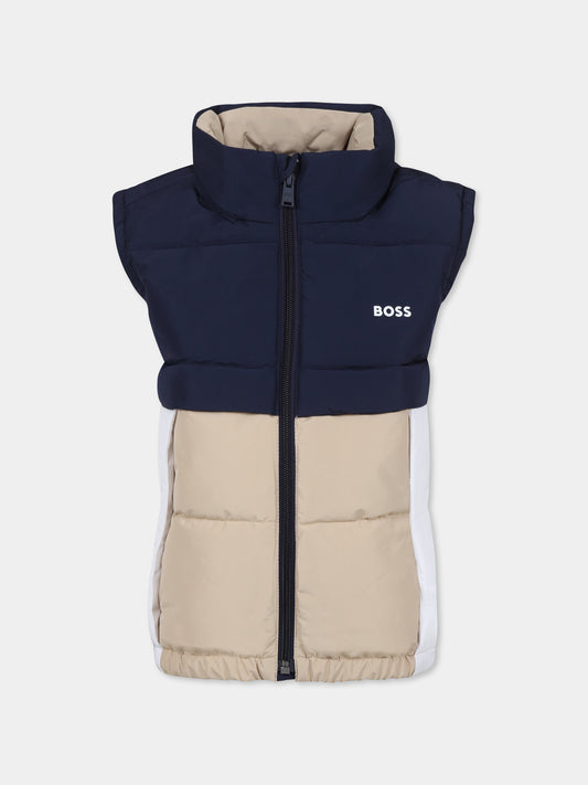 Gilet multicolor per bambino con logo,Boss,J52059 849