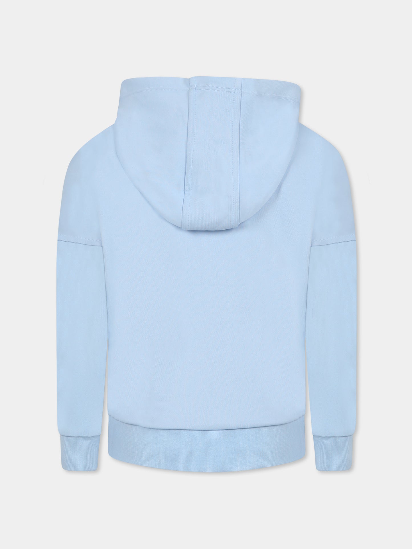 Light blue sweatshirt or boy with logo