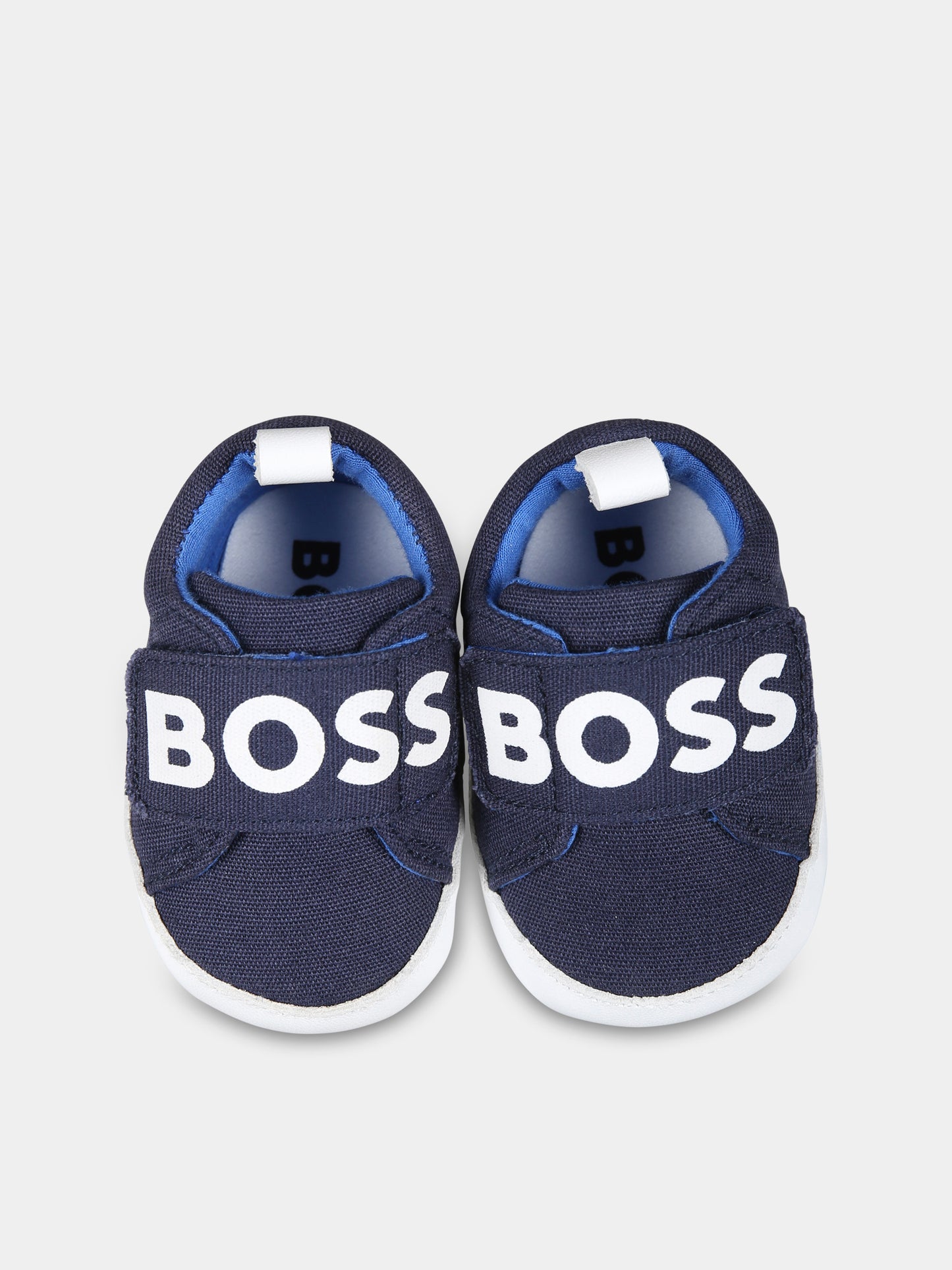 Sneakers blu per neonato con logo,Boss,J51667 849