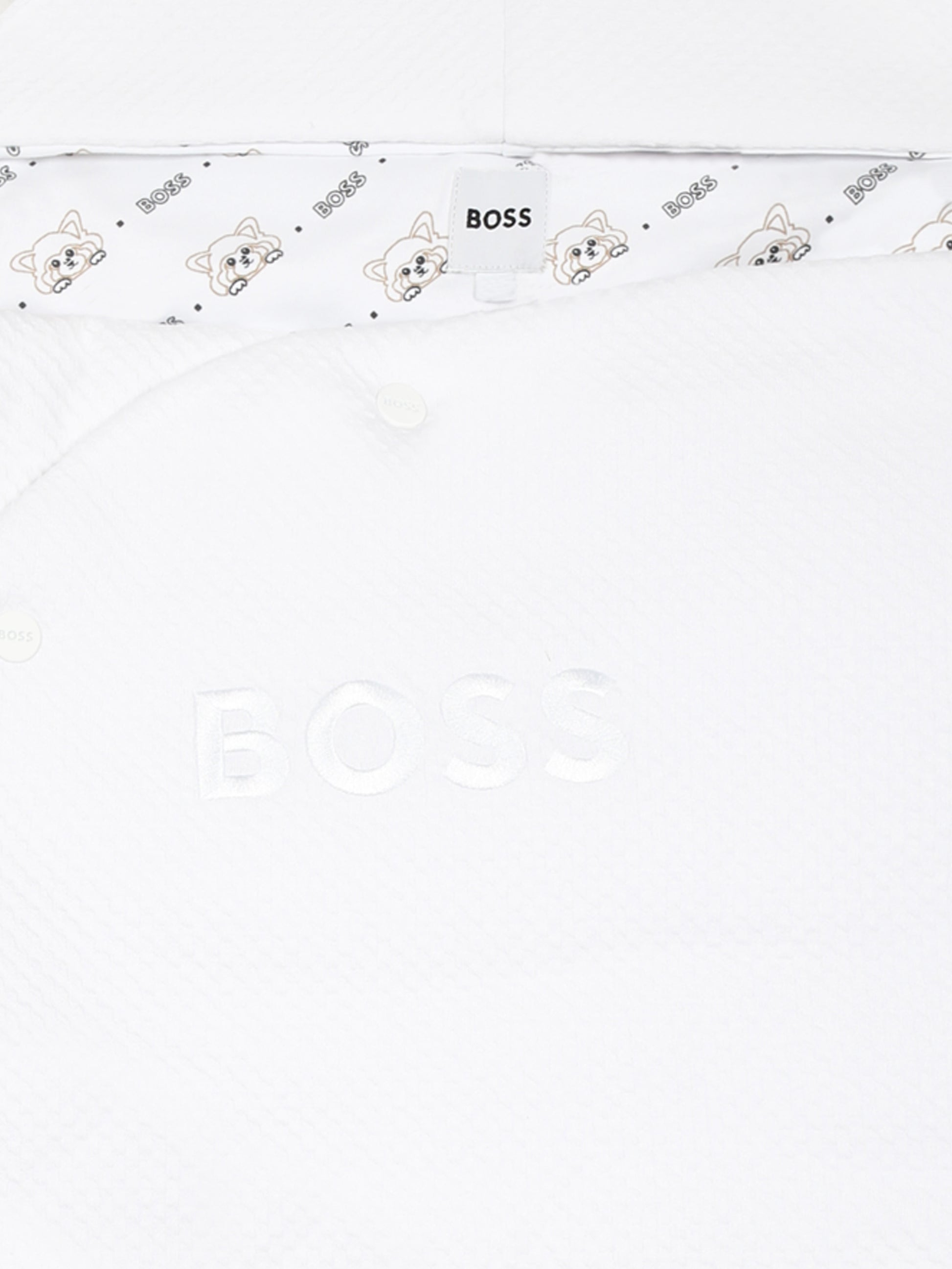 Sacco nanna bianco per neonato con panda all over,Boss,J51729 10P