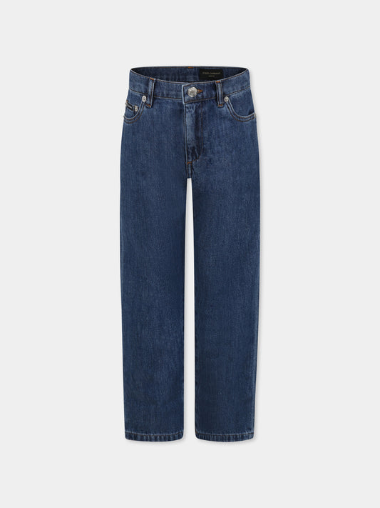 Jeans denim per bambino co logo,Dolce & Gabbana Kids,L42F75 LDC67 B0013