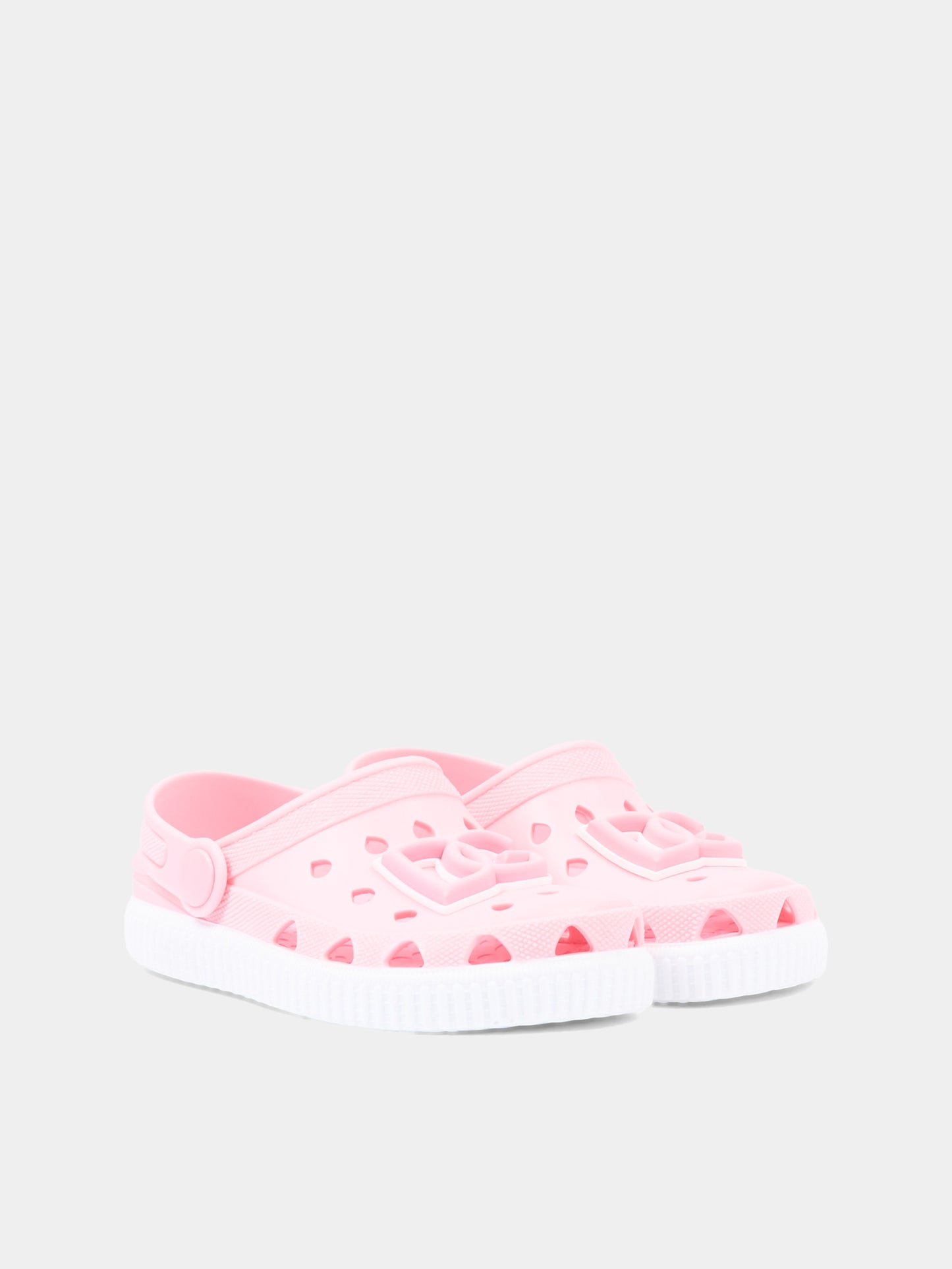 Sabot rosa per bambina con logo,Dolce & Gabbana Kids,DN0213 AT079 80400