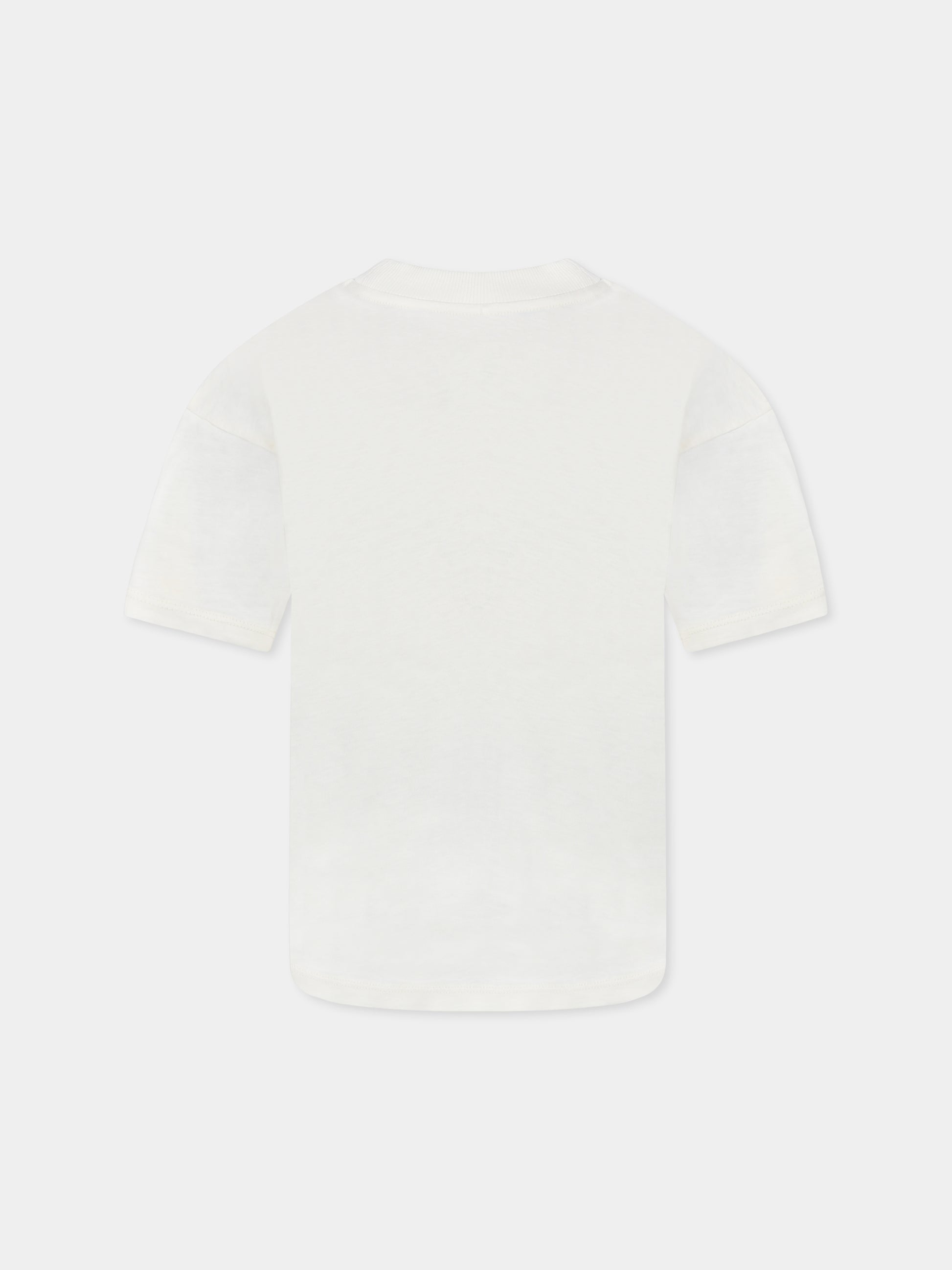 T-shirt avorio per bambini con pesce palla,Mini Rodini,2522012911