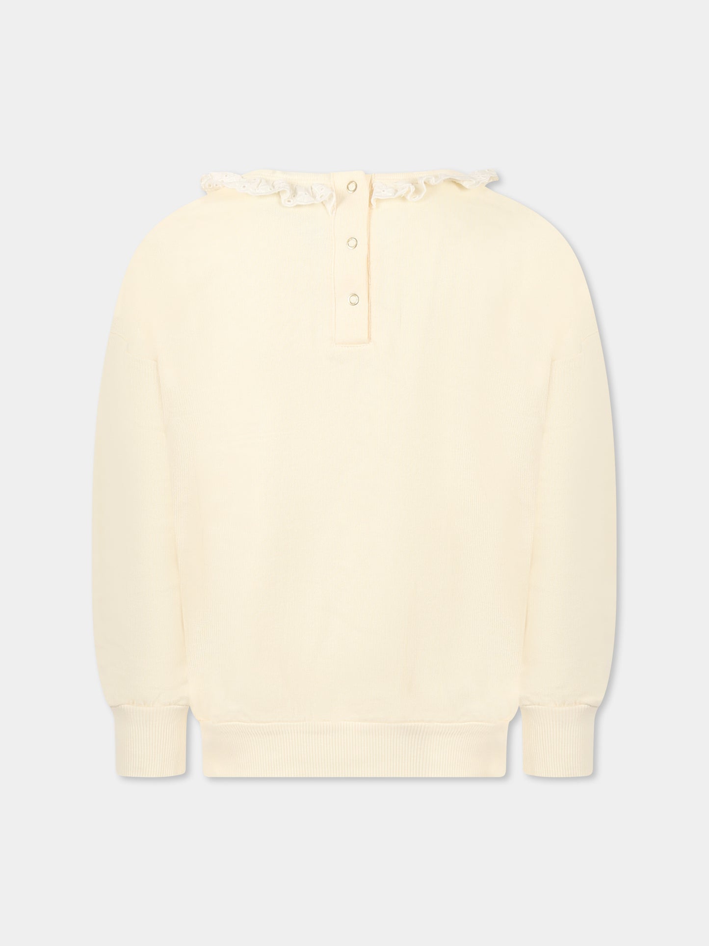 Felpa avorio per bambina con coccinelle,Mini Rodini,2522010711