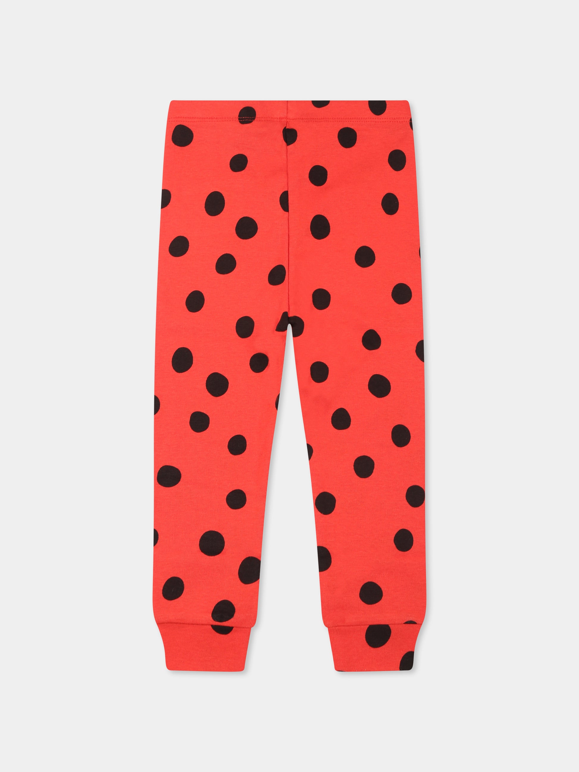 Leggings rossi per neonata con pois,Mini Rodini,2523010042