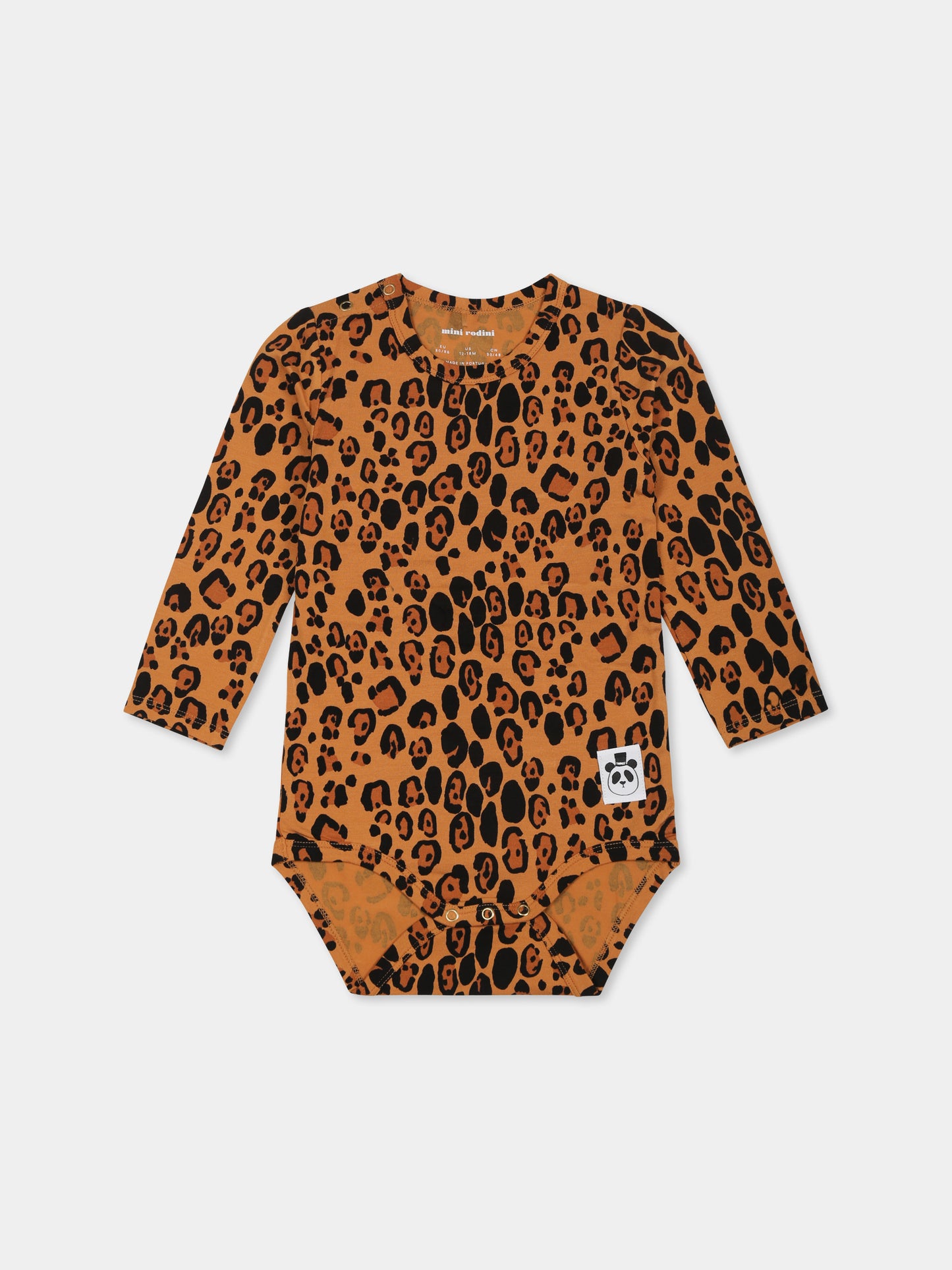 Body beige per neonati con stampa maculata,Mini Rodini,1000001413