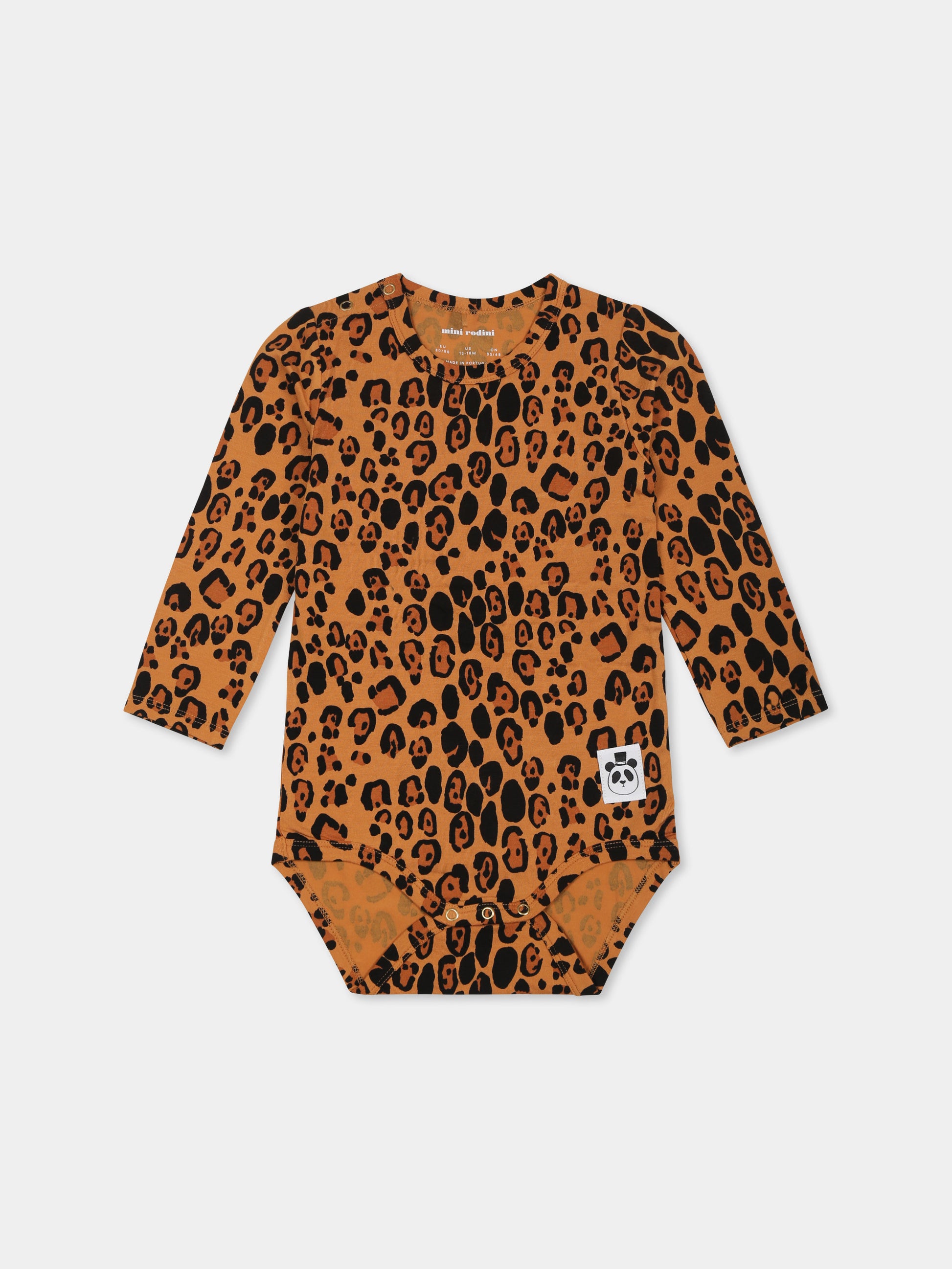 Body beige per neonati con stampa maculata,Mini Rodini,1000001413