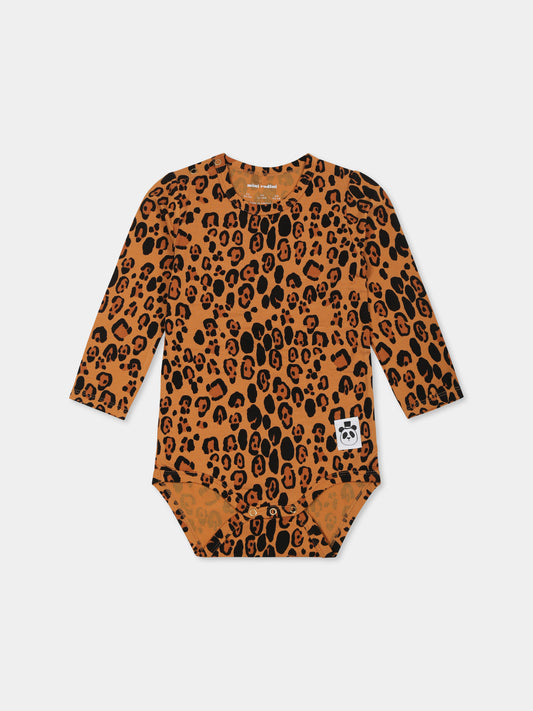 Body beige per neonati con stampa maculata,Mini Rodini,1000001413