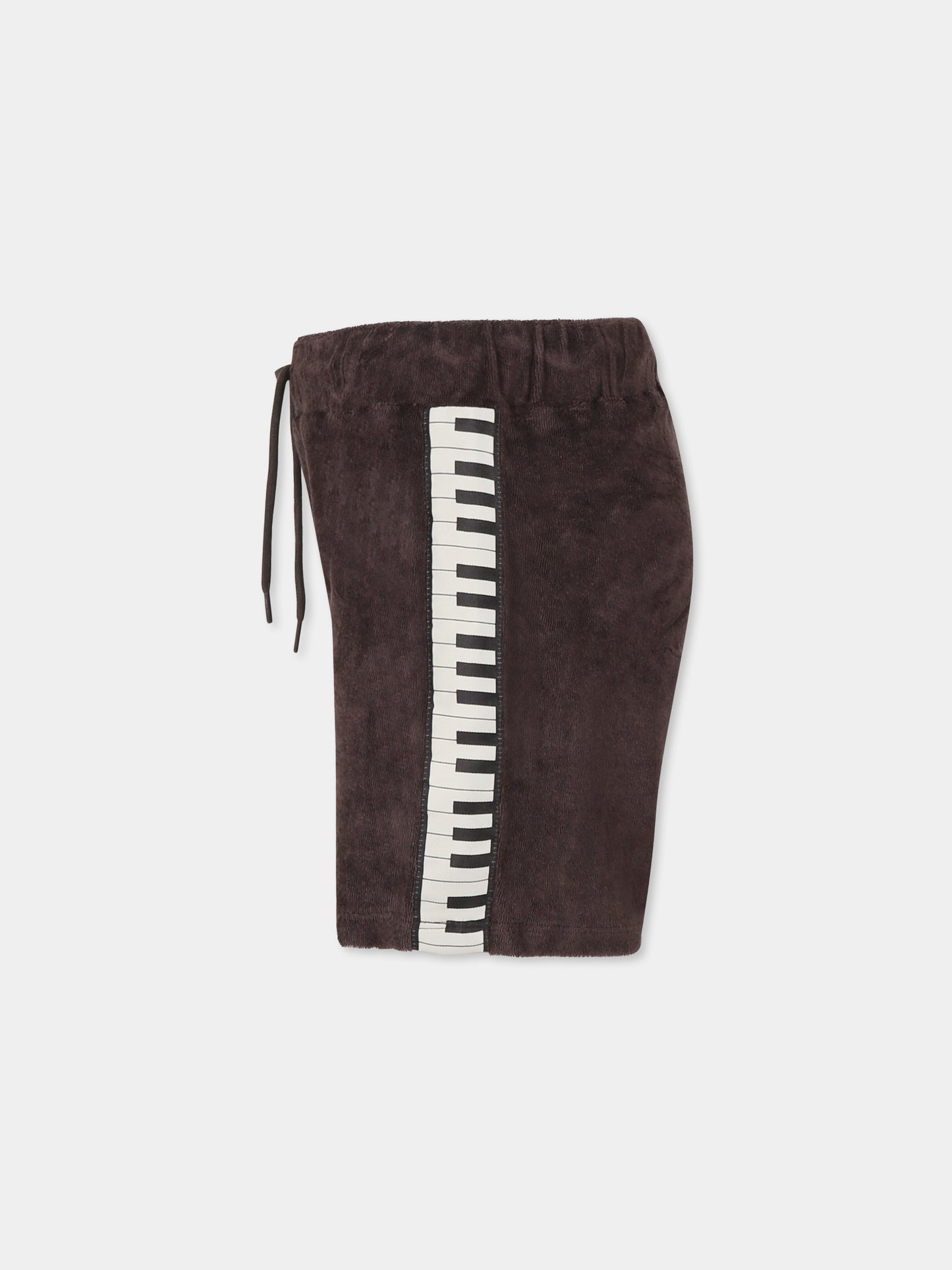 Shorts grigi per bambini con pianoforte,Mini Rodini,2523014899